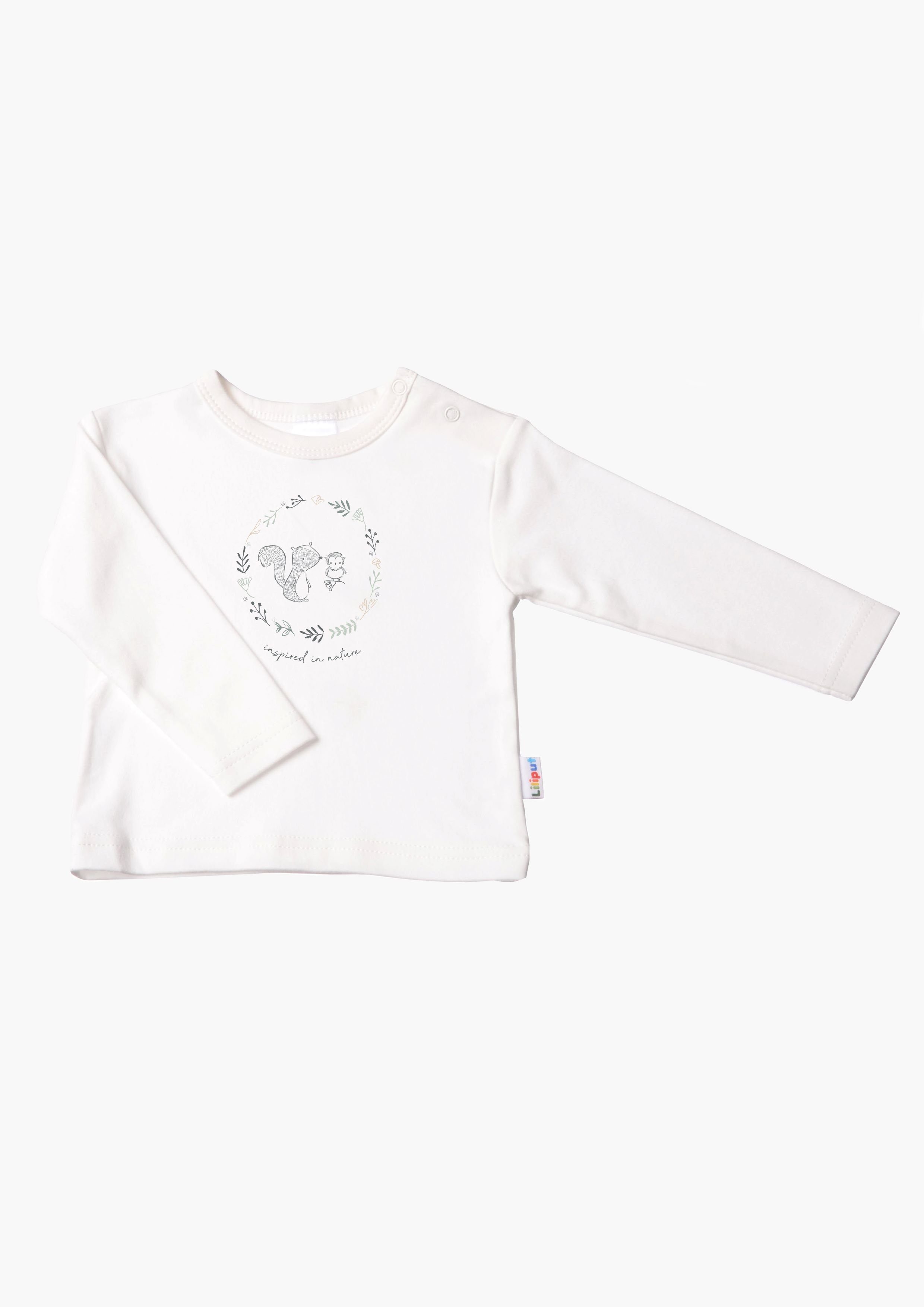 Liliput Langarmshirt nature mit Druckknöpfen auf der Schulter