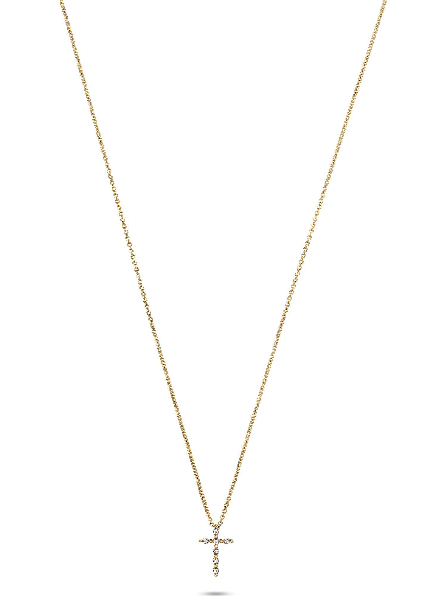 CHRIST Goldkette »CHRIST Damen-Kette 375er Gelbgold 7 Diamant« online  kaufen | OTTO