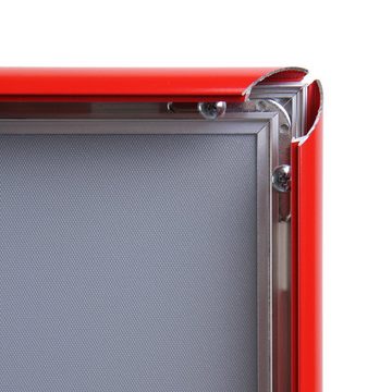 Showdown Displays Hängevitrine für Innen 25mm - DIN A1 - Aluminium - RAL 3020 -Rot (1-St)