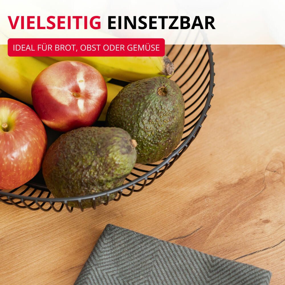 WESTMARK Obstschale Dekorativer Metallkorb für Obst, Gemüse, Brot & Brötchen, Lumos Klein, Stahl, langlebig, lebensmittelecht, robust