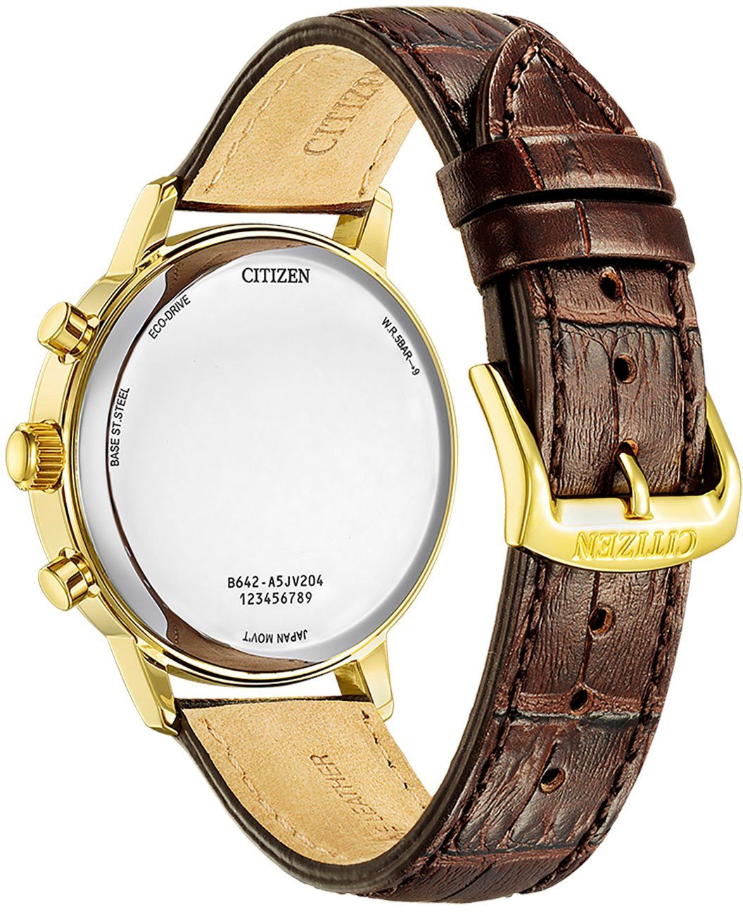 Citizen Chronograph CA7062-15A, Armbanduhr, Herrenuhr, Solar, Stoppfunktion, Lederarmband