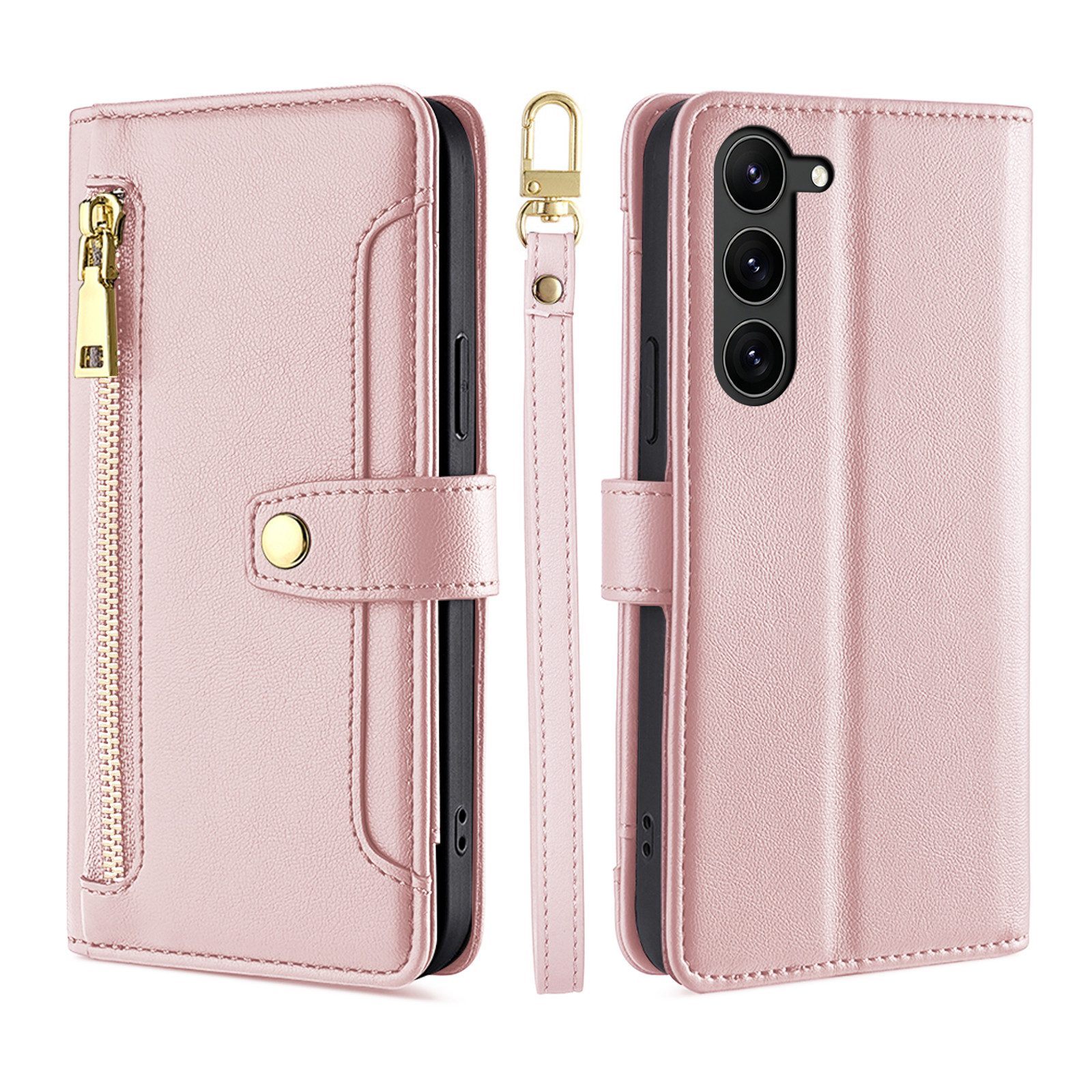 betterfon Handykette für Samsung Galaxy Leder Umhänge Hülle mit Kartenfächer, 5 Kartenfächer + verstellbare Kette & Standfunktion mit TPU-Schutz – Bild 4 von 5