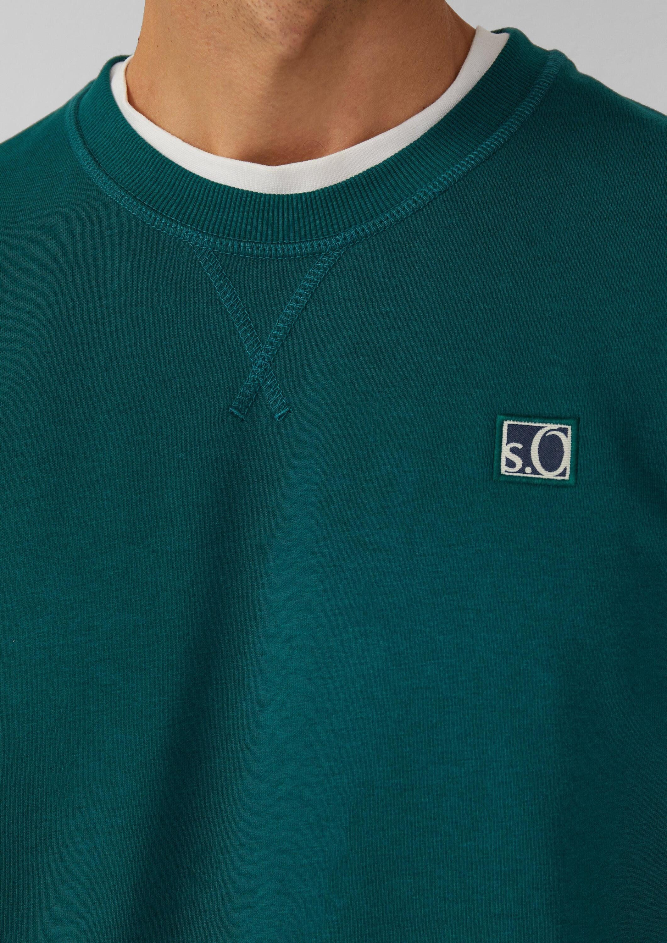s.Oliver Sweatshirt Sweatshirt Weiches Sweatshirt aus Baumwollmix mit Crew Neck