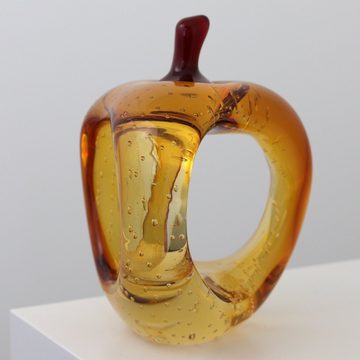 Aubaho Dekofigur Glasskulptur Glasfigur Figur Skulptur Glas Frucht Birne modern abstrak