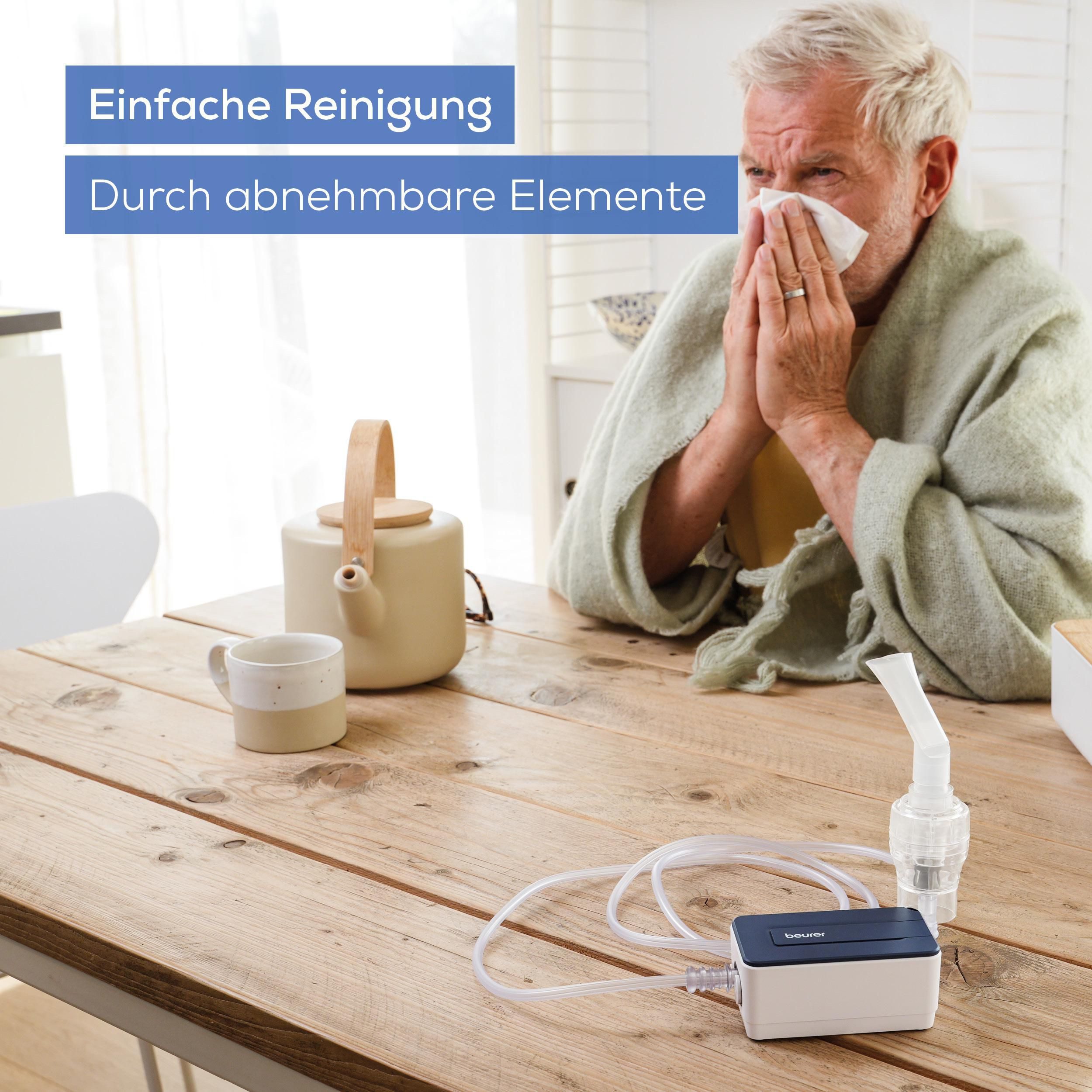 BEURER Inhalationsgerät IH 15 Inhalator zur Behandlung der oberen und unteren Atemwege, Anwendung bei Erkältung, Asthma, und Atemwegserkrankungen – Bild 4 von 5