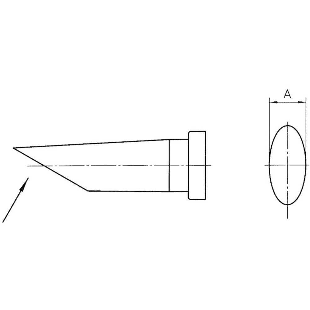Weller Lötfitting Weller LT-BB Lötspitze Rundform, lang, abgeschrägt Spitzen-Größe 2.4 m, (LT-BB)
