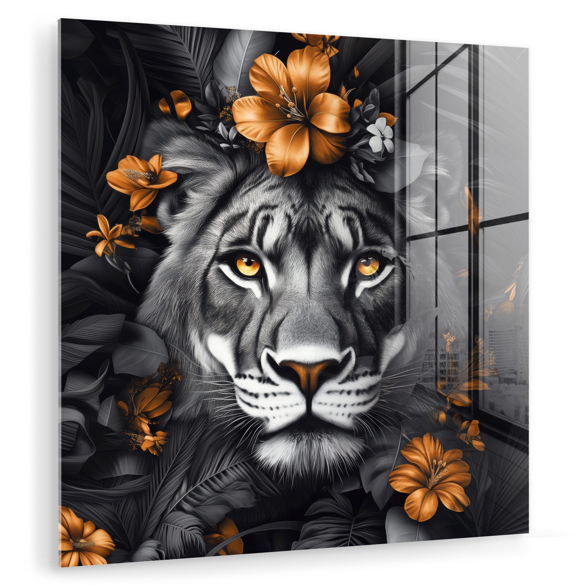 MuchoWow Acrylglasbild Tiger - Schwarz und günstig online kaufen