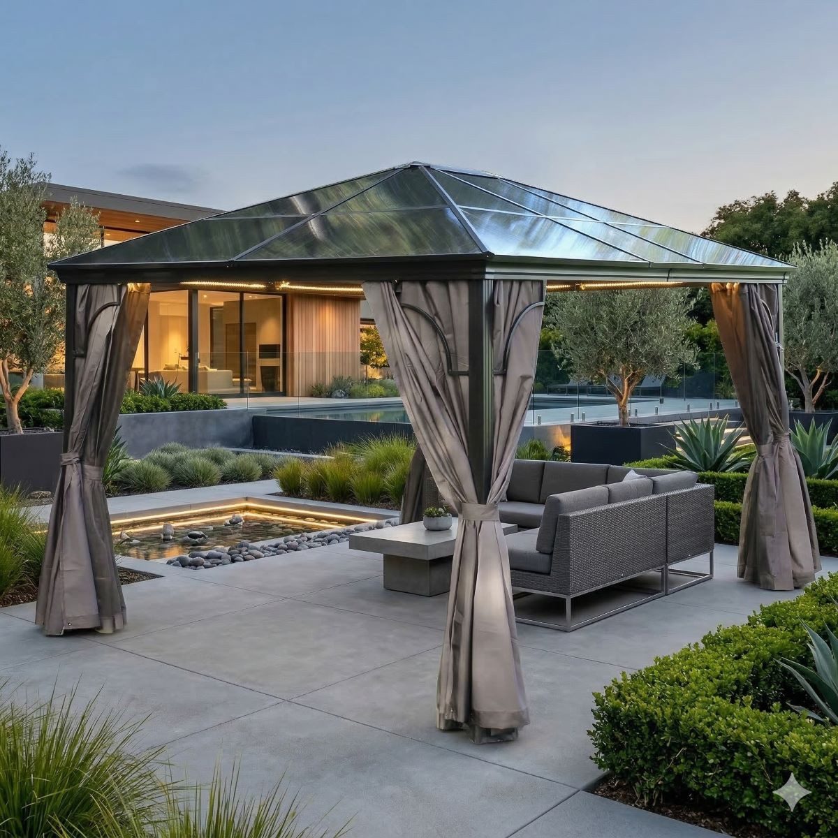 Jet-Line Pavillon Pavillon Gartenpavillon 3x4,2m Sahor anthrazit Al