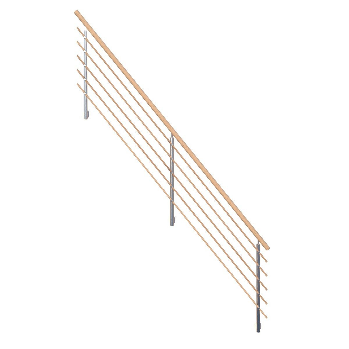 Starwood Treppengeländer Treppengeländer Modell Rhodos (Buche) 1/4 gewendelt-Designgeländer