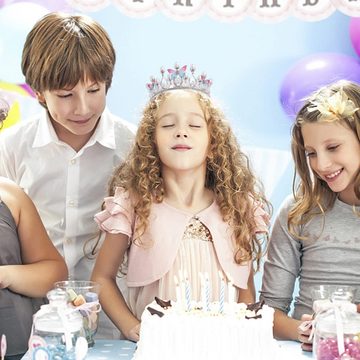 SOTOR Diadem Perle Schmetterlings-Prinzessin-Krone (Kristall Tiara Krone Stirnband Mädchen, Prinzessin Kostüm Krone), Geburtstagskrone für Mädchen