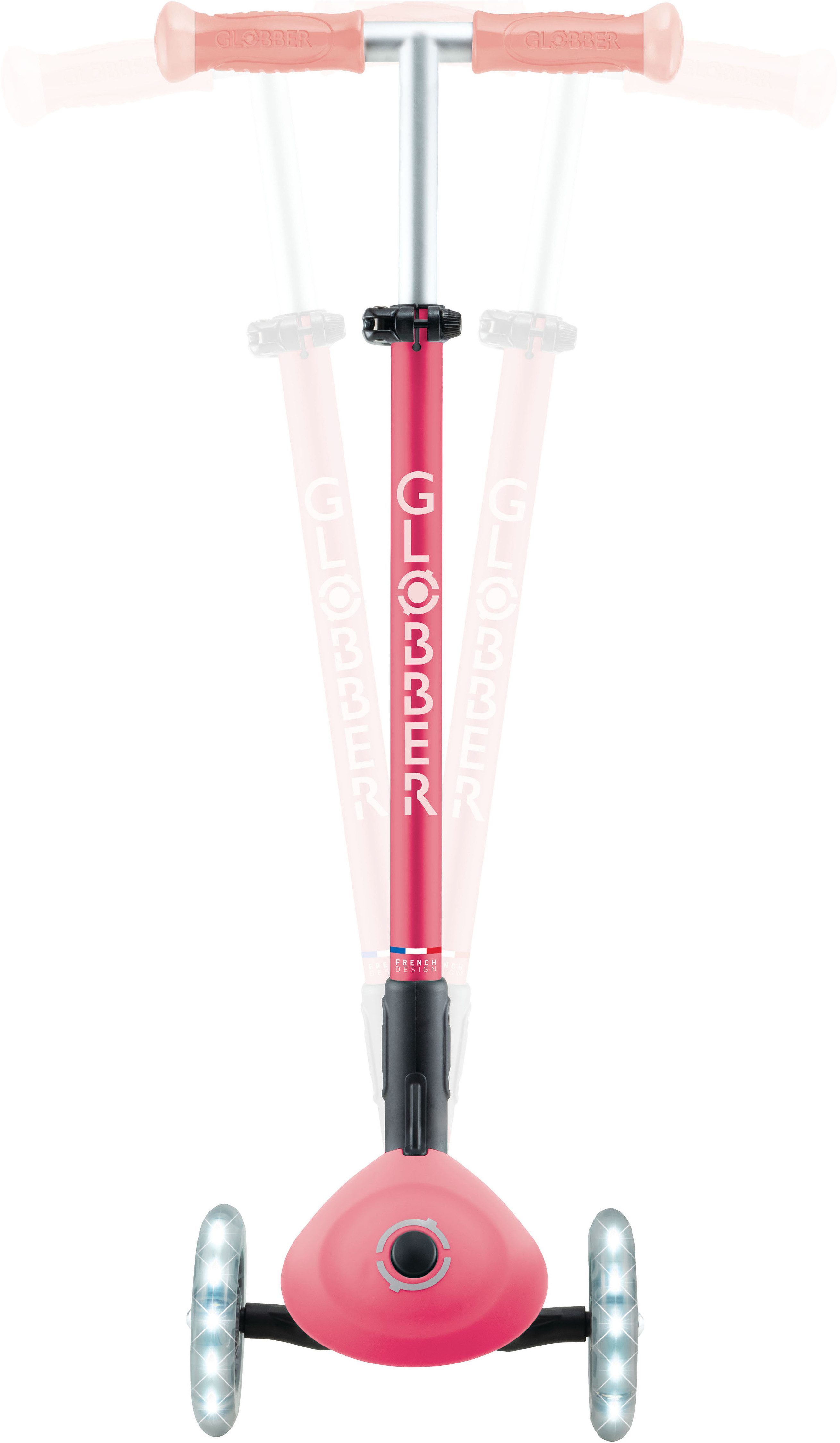Globber Tretroller ELITE GLOW LIGHTS, mit Leuchtrollen und Glow-Effekt