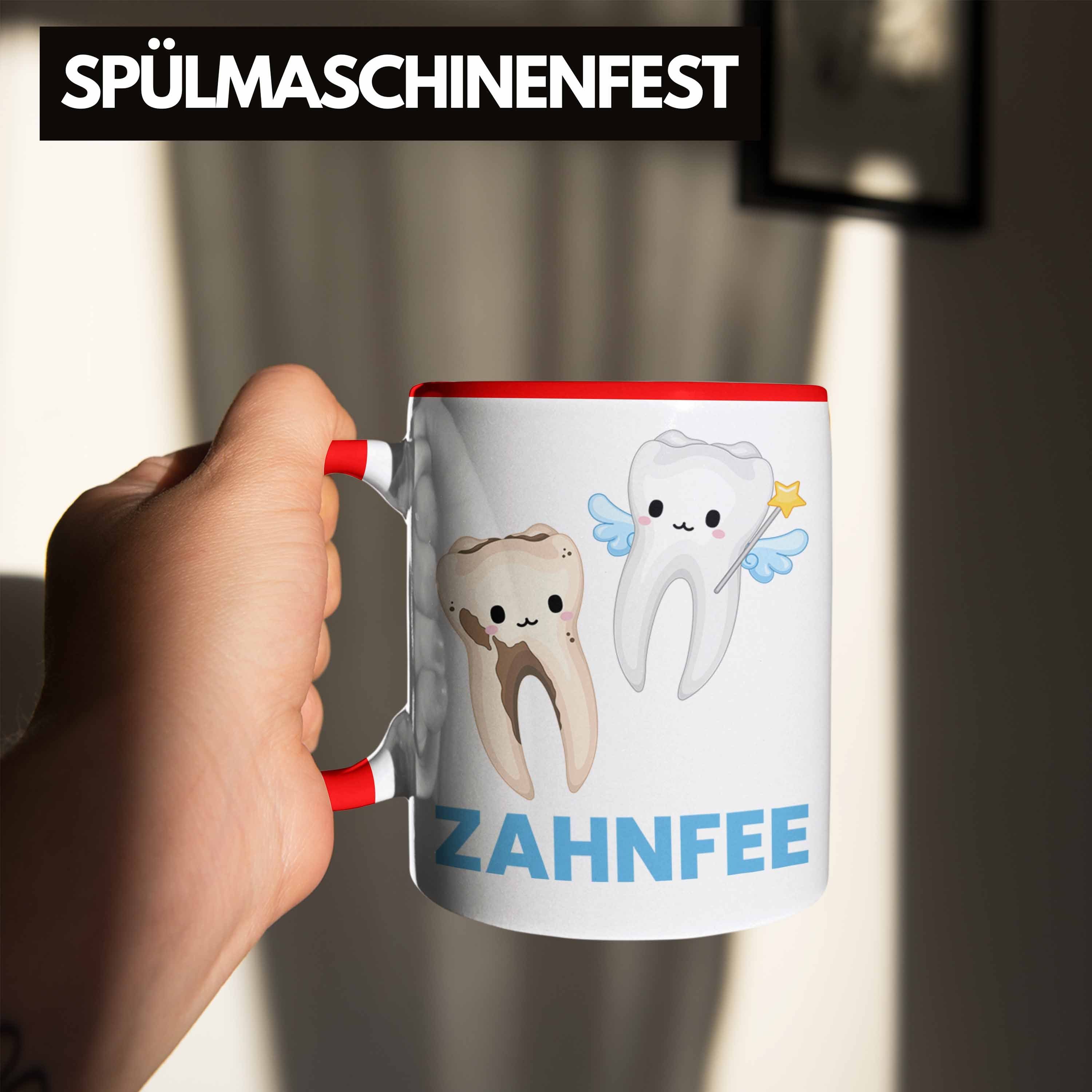 Trendation Geschenk Lustige Rot Zahnfee Trendation Zahnarzt Tasse Tasse Geschenkidee - Zahnärztin