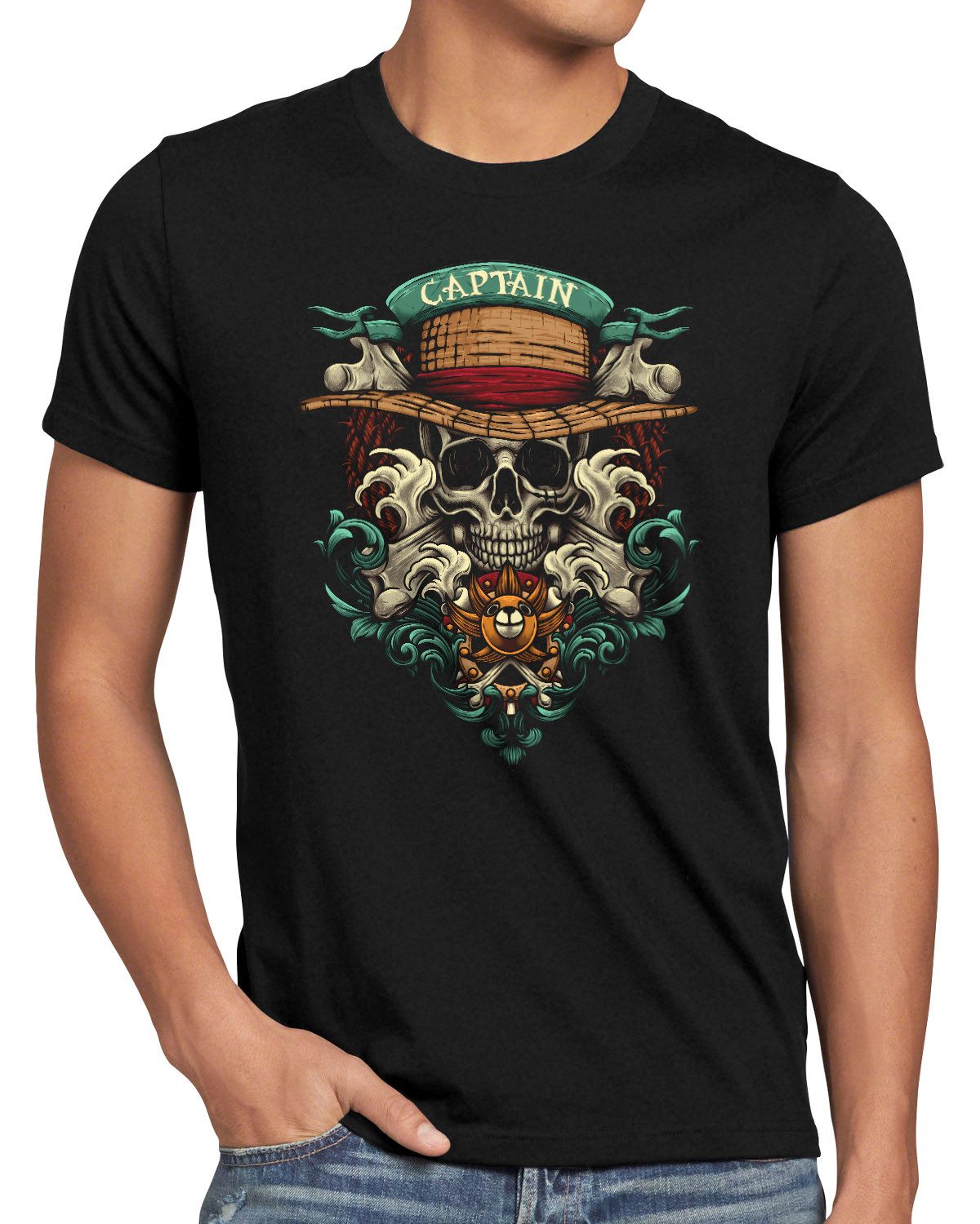 style3 T-Shirt one piece ruffy luffy monkey d strohhutbande strohhut pirate günstig online kaufen