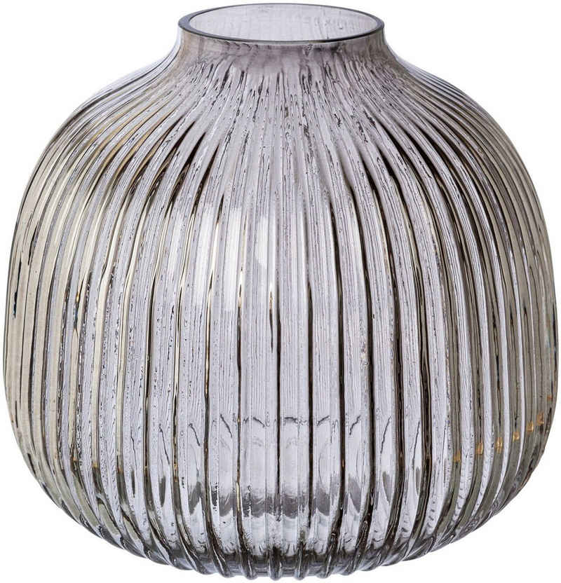 Creativ home Kugelvase MONTE (1 St), Vase aus Glas, mit Schliffstruktur, Höhe ca. 18 cm