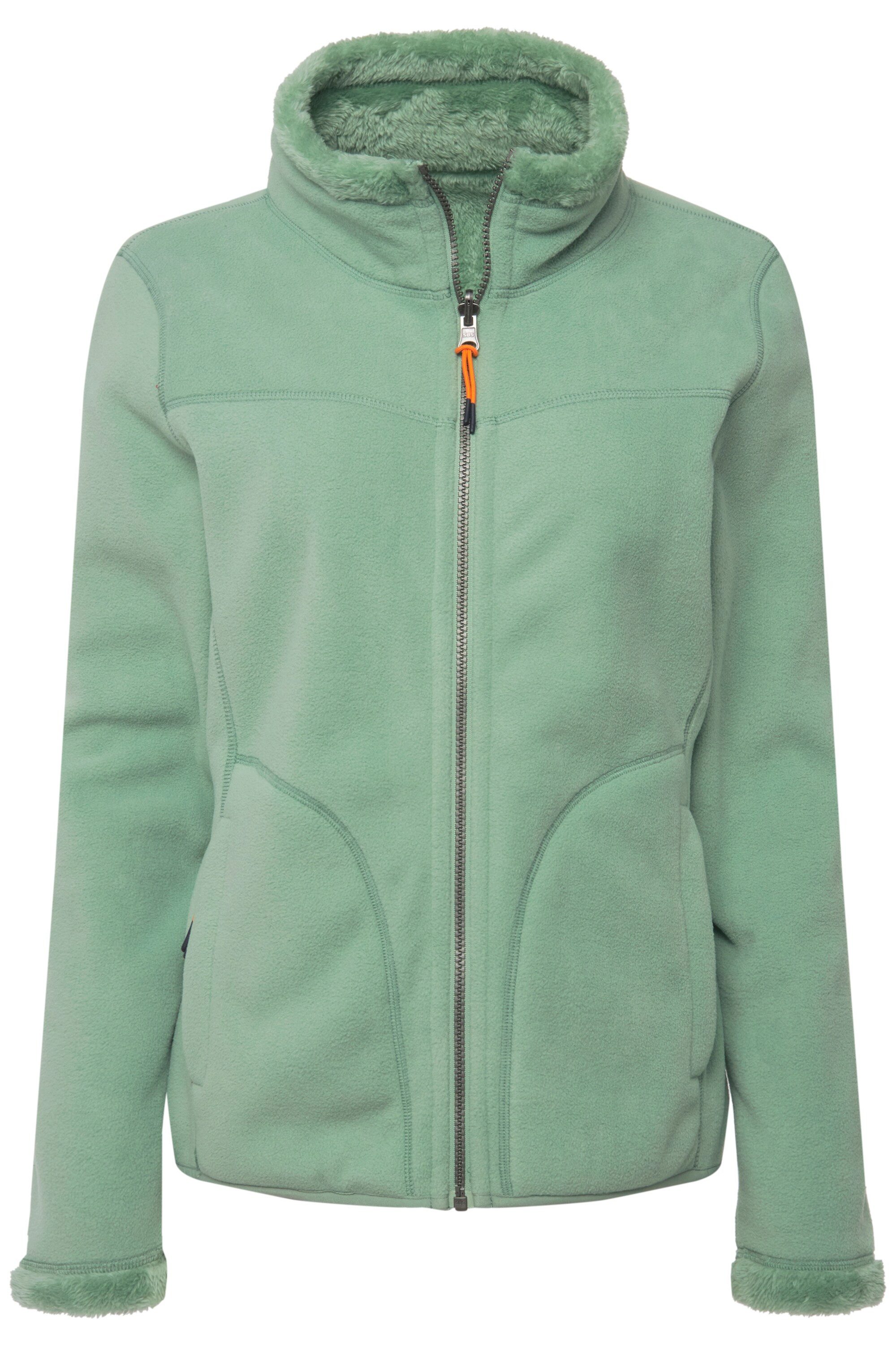 Laurasøn Sweatjacke Wende-Jacke Fleece- und Teddy-Seite Stehkragen günstig online kaufen