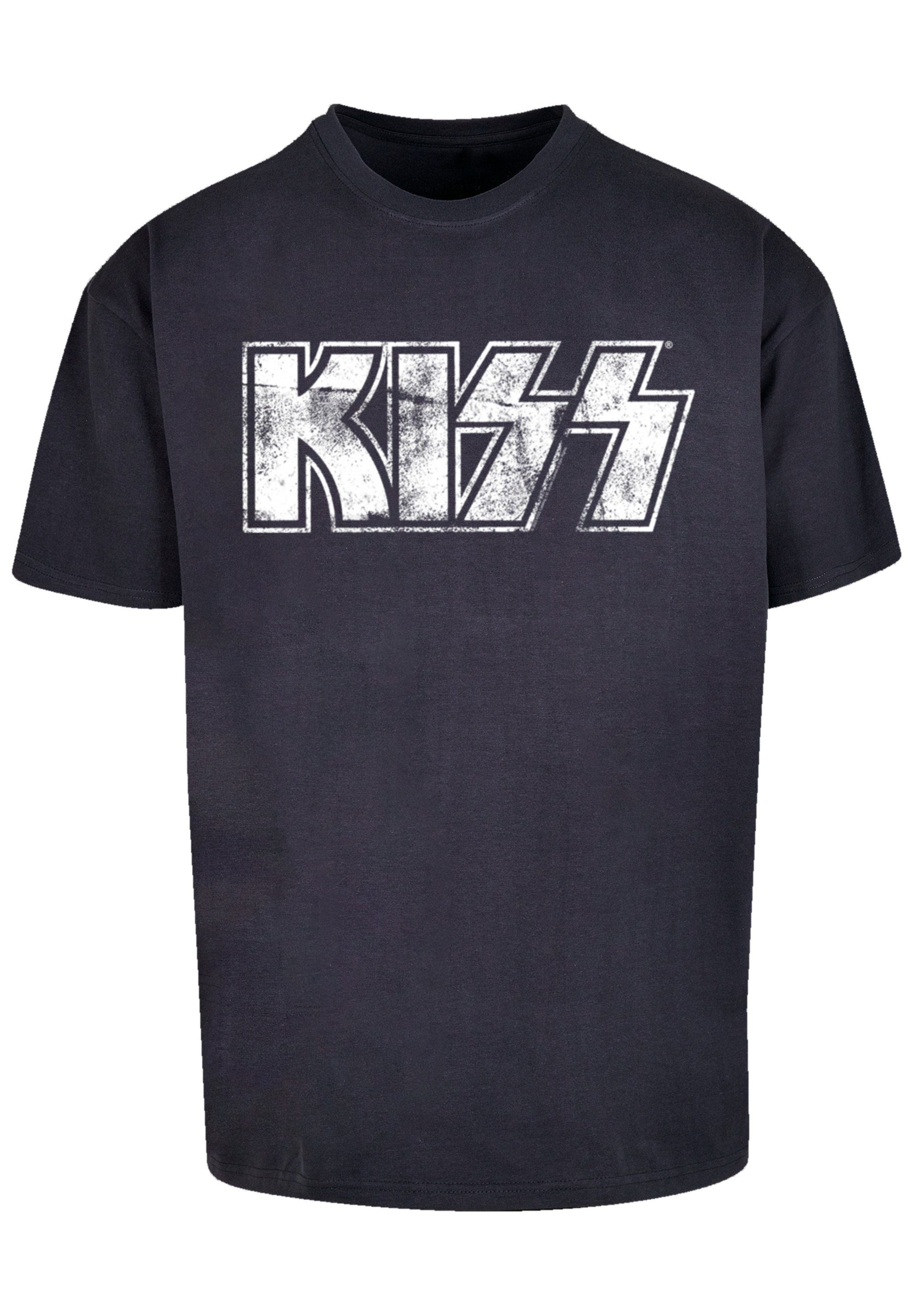 Off Logo Rock Musik, F4NT4STIC Rock Band Premium Vintage By navy Qualität, T-Shirt Kiss