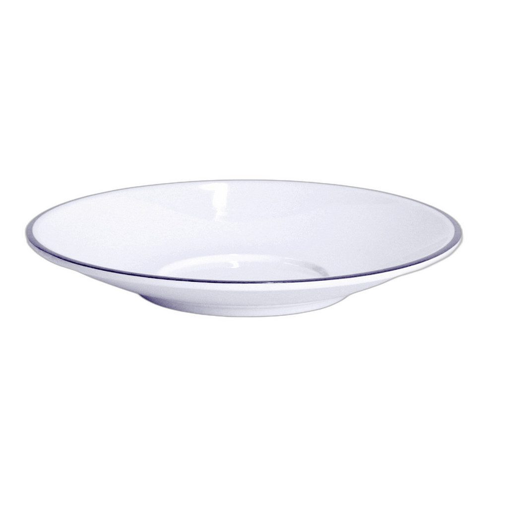 GIMEX Tasse Gimex Untertasse für Henkelbecher Linea Blue weiß/blau, ABS Kunststoff