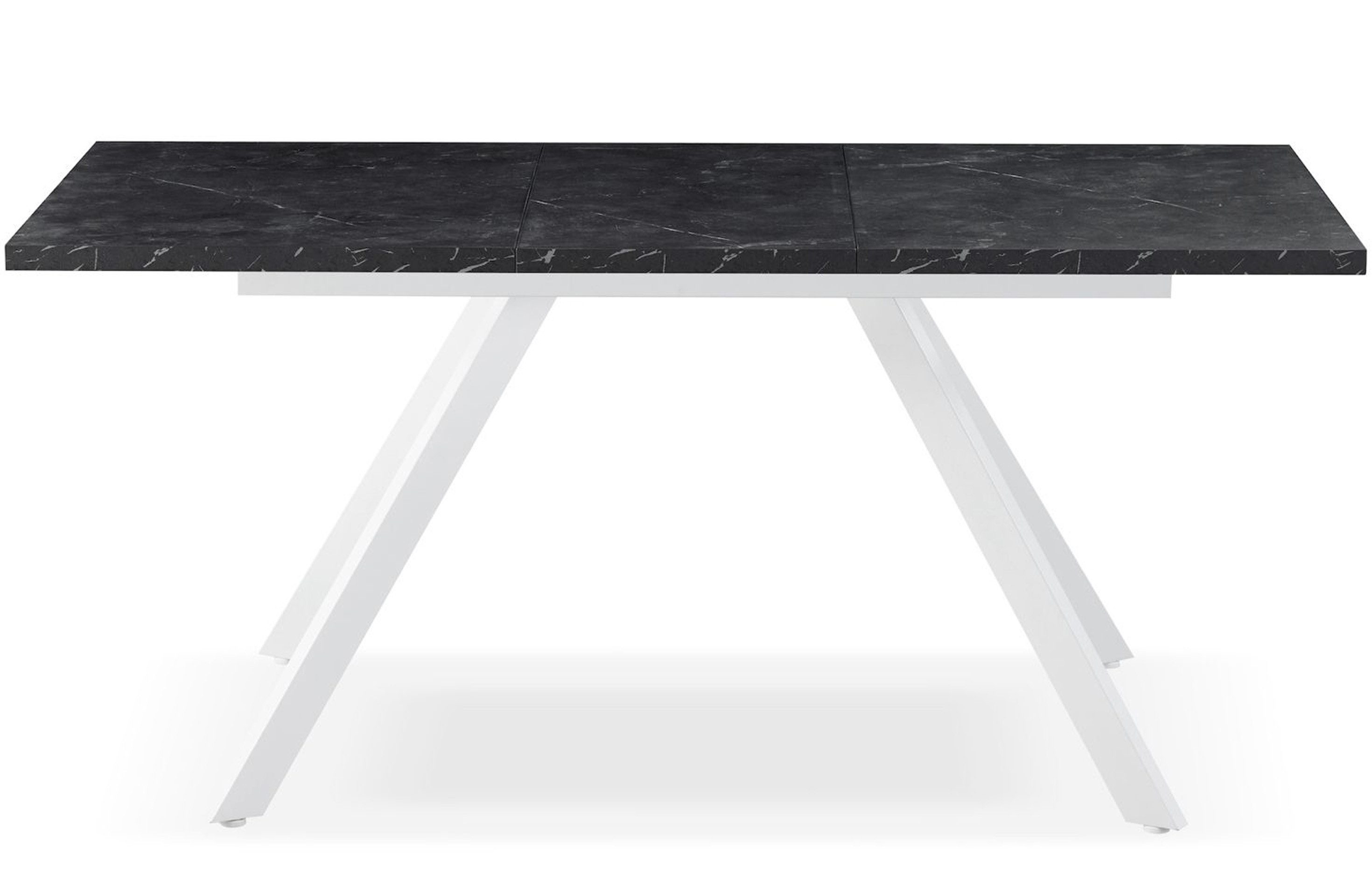 B&D home Esstisch LARS, Metallgestell schwarz oder weiß, ausziehbar 120-160 günstig online kaufen