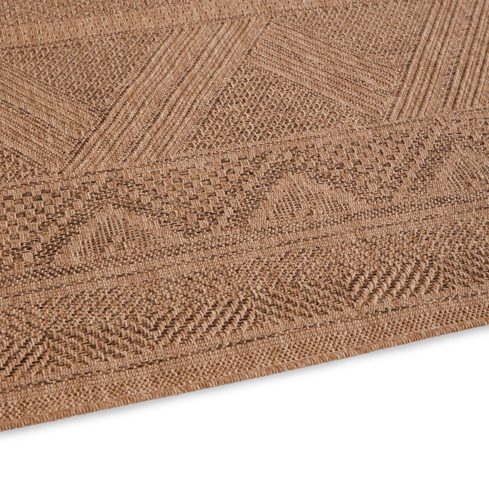 TaraCarpet Teppich TaraCarpet Borneo Nativ Outdoor Teppich – Wetterfester Indoor & Outdoo, rechteckig, Höhe: 6 mm, Küche Wohnzimmer Terrasse Garten Balkon beige – Bild 4 von 5