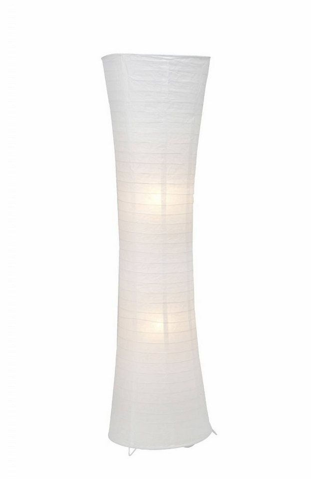 Brilliant Stehlampe Becca, Lampe Becca Standleuchte weiß 2x A60, E27, 60W,  geeignet für Normall