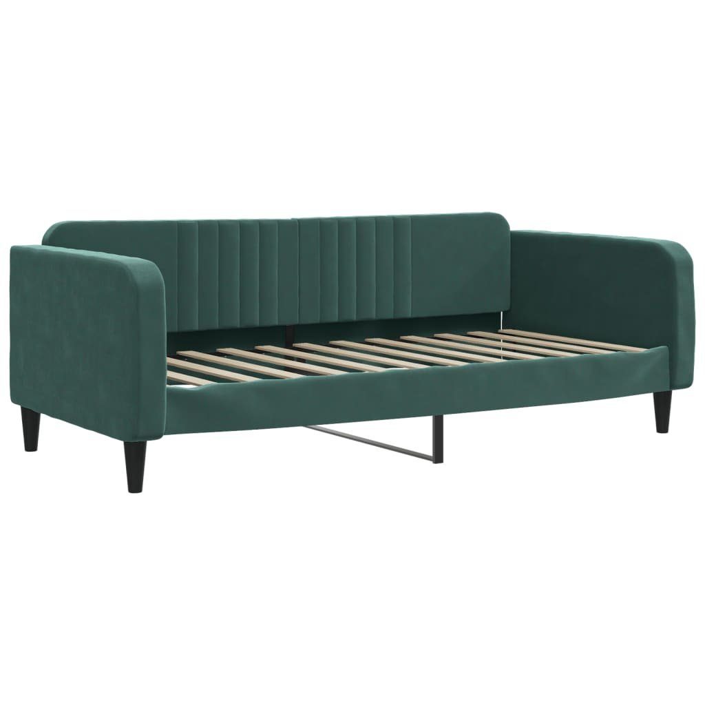 vidaXL Gästebett 90 x 200 cm Gästebett Tagesbett Ausziehbar mit Schubladen Dunkelgrün 9