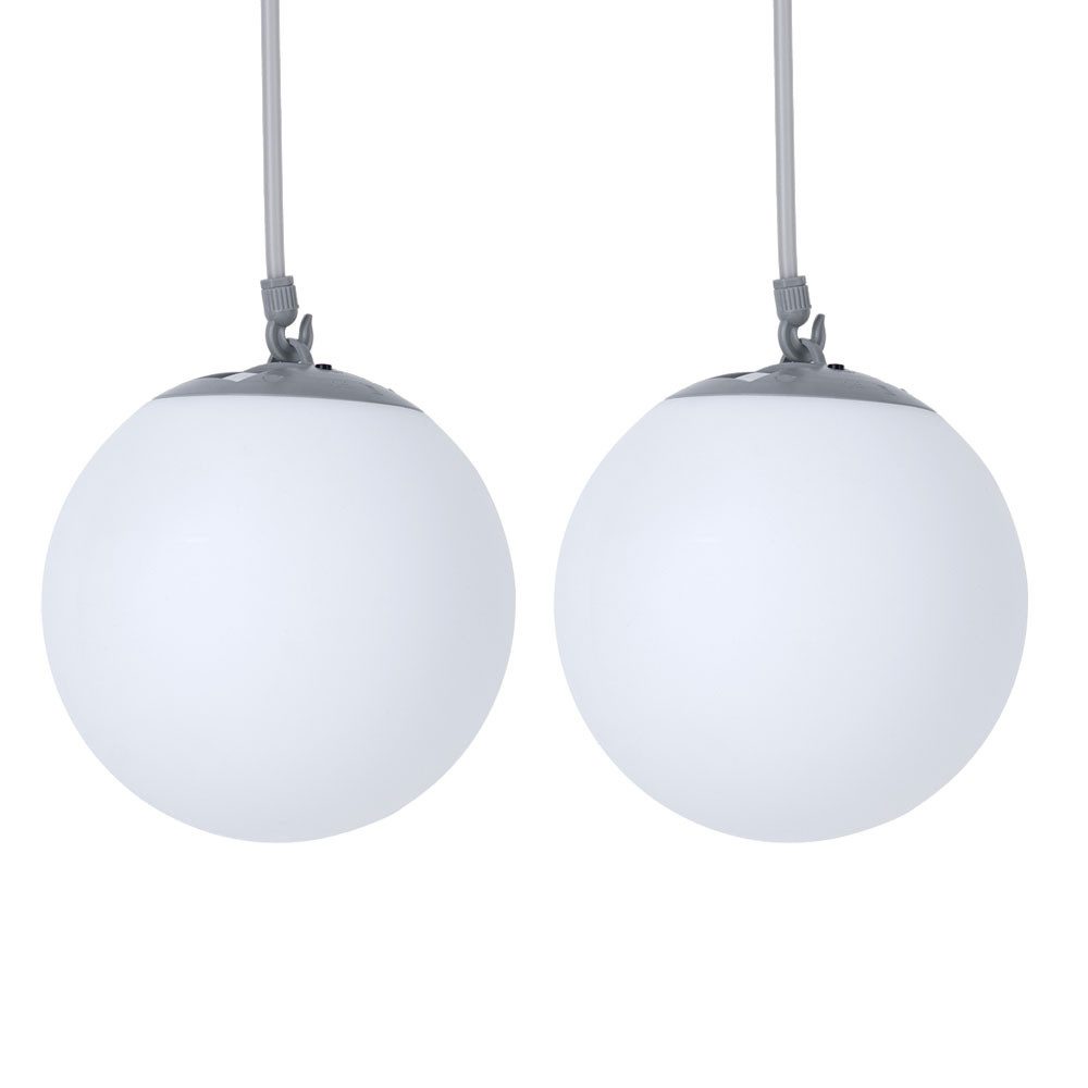 Expo Börse Außen-Deckenleuchte, Leuchtmittel inklusive, Warmweiß, Solarlampe Pendelleuchte Außenlampe LED Balkonlampe 2er Set