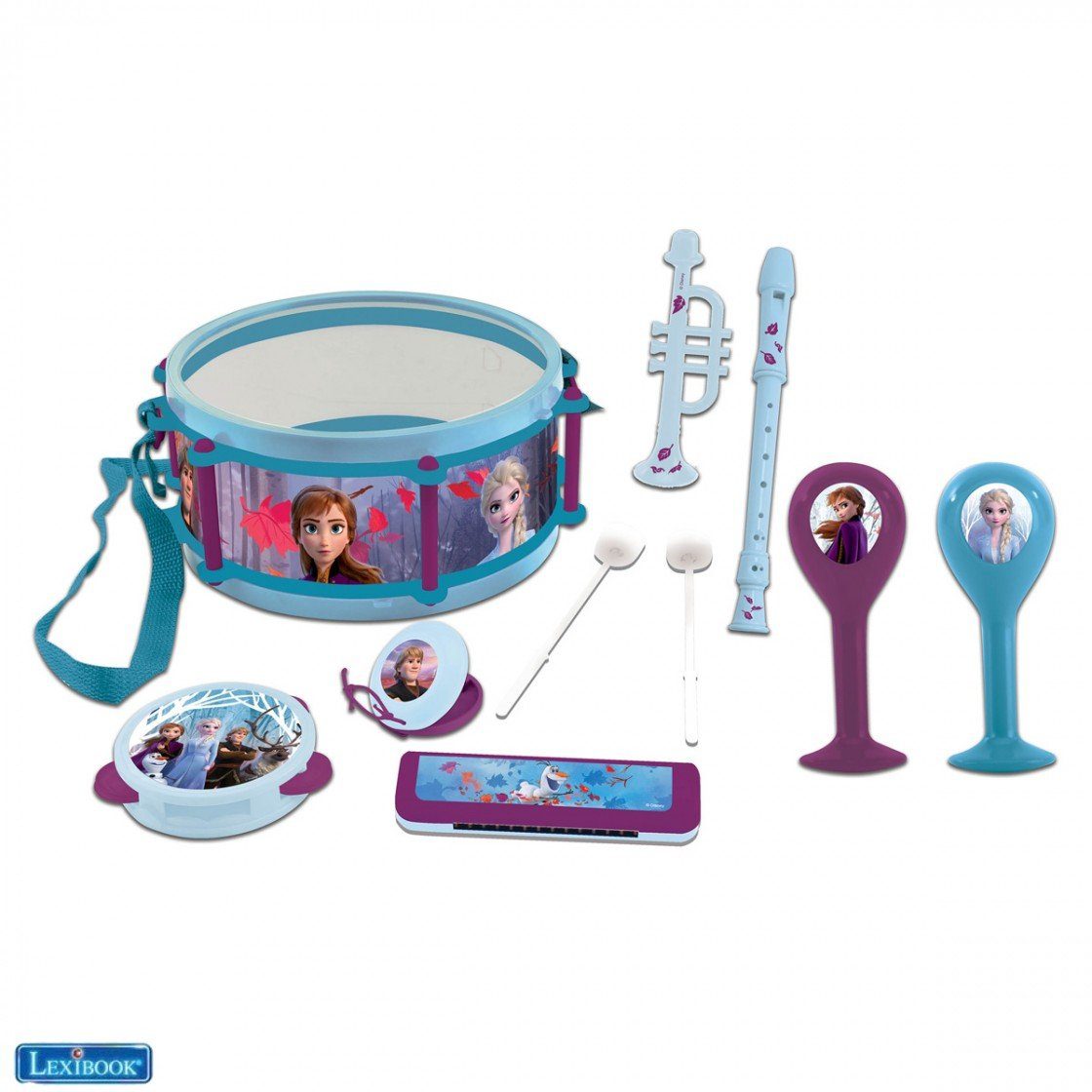 Lexibook® Spielzeug-Musikinstrument Musikinstrumente Disney Die Eiskönigin 7-teiliges Musikset Elsa Anna