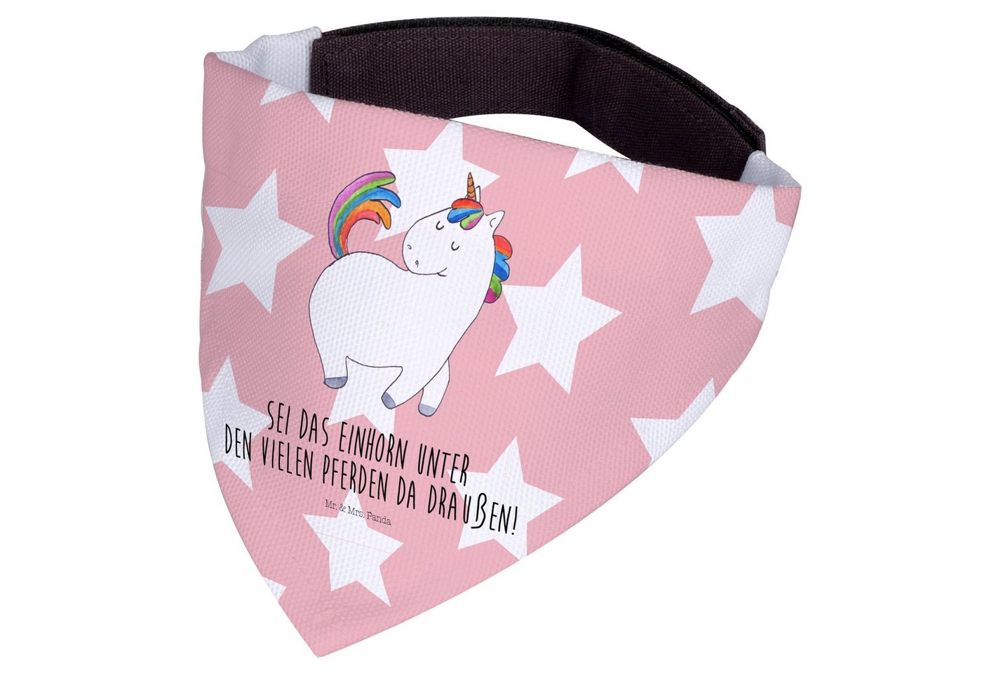 Thumbnail - Mr. & Mrs. Panda Hundefliege Einhorn Stolzieren - Rot Pastell - Geschenk, Halstuch, Reiter, Freund, Polyester, Einzigart...