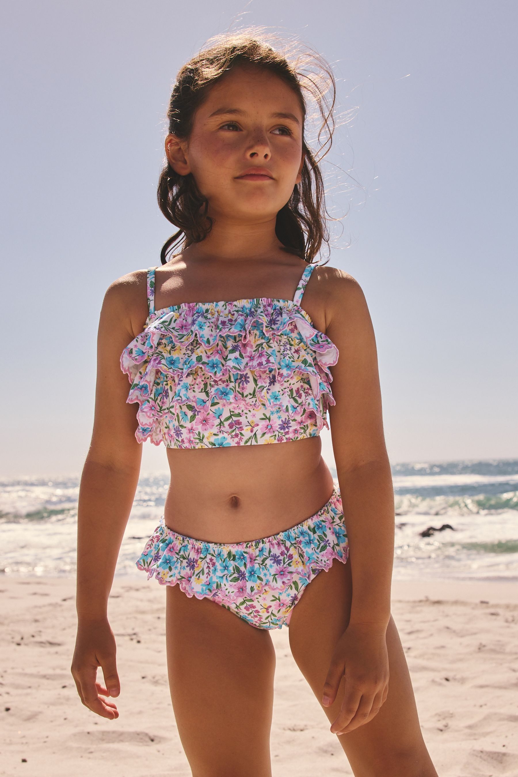 Next Bandeau-Bikini Bikini mit Rüschen (2-St)