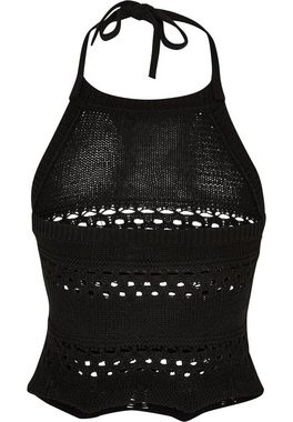 URBAN CLASSICS Muskelshirt Urban Classics Damen Ladies Short Crochet Knit Neckholder Top (1-tlg)