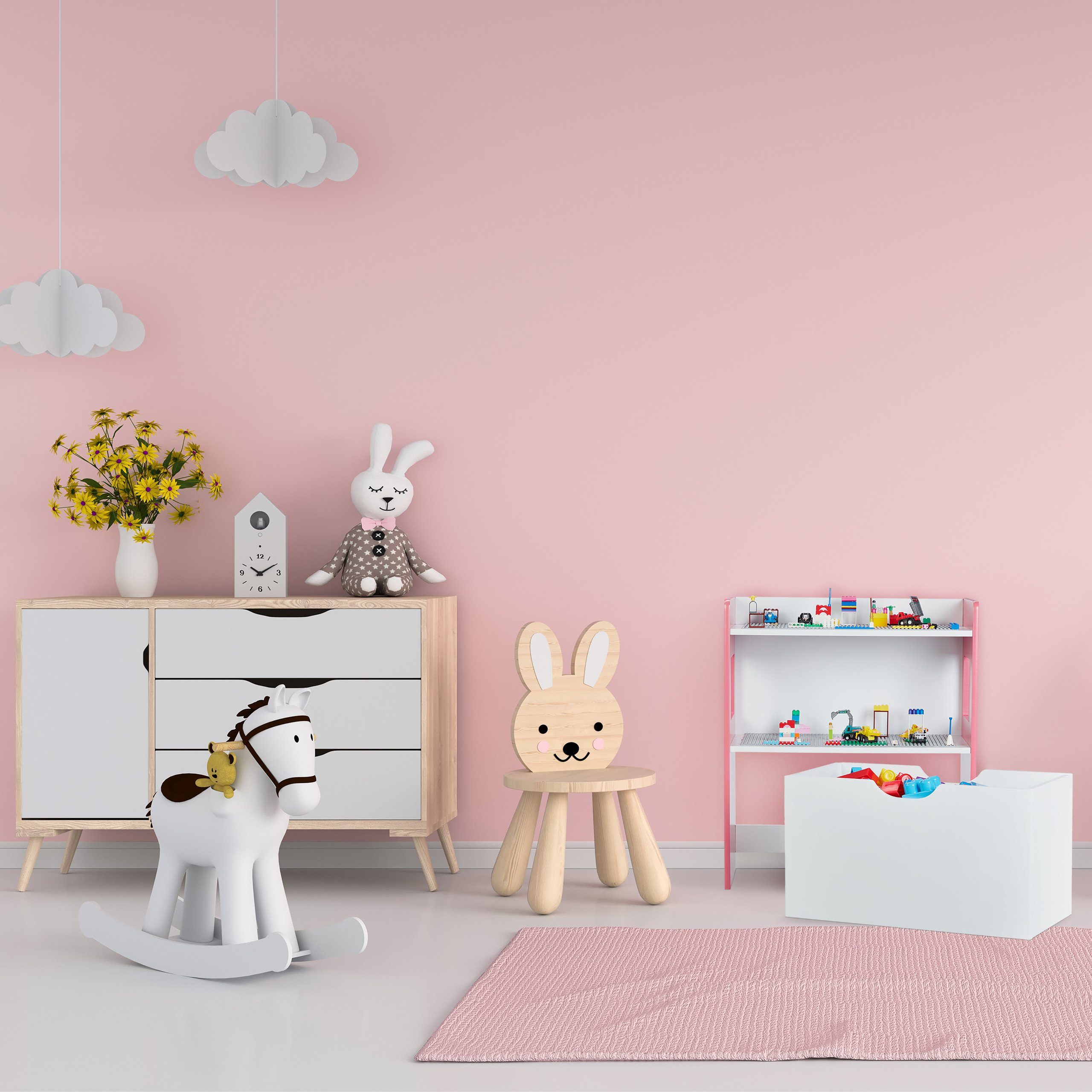 relaxdays Standregal Kinderregal mit Bausteinplatten günstig online kaufen