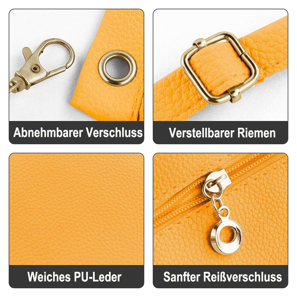 Zaewry Umhängetasche Handytasche mit abnehmbaren Umhängeriemen,Handytasche, für Einkaufen, Dating und Spaziergänge,Münztasche, Kreditkartenetui