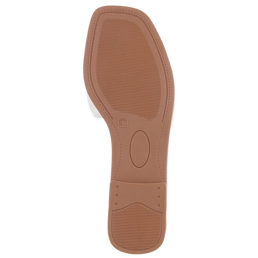 Ital-Design Damen Slipper mit gepolsterter Riemen-Optik Pantolette (91895751) Blockabsatz Pantoletten in Gold