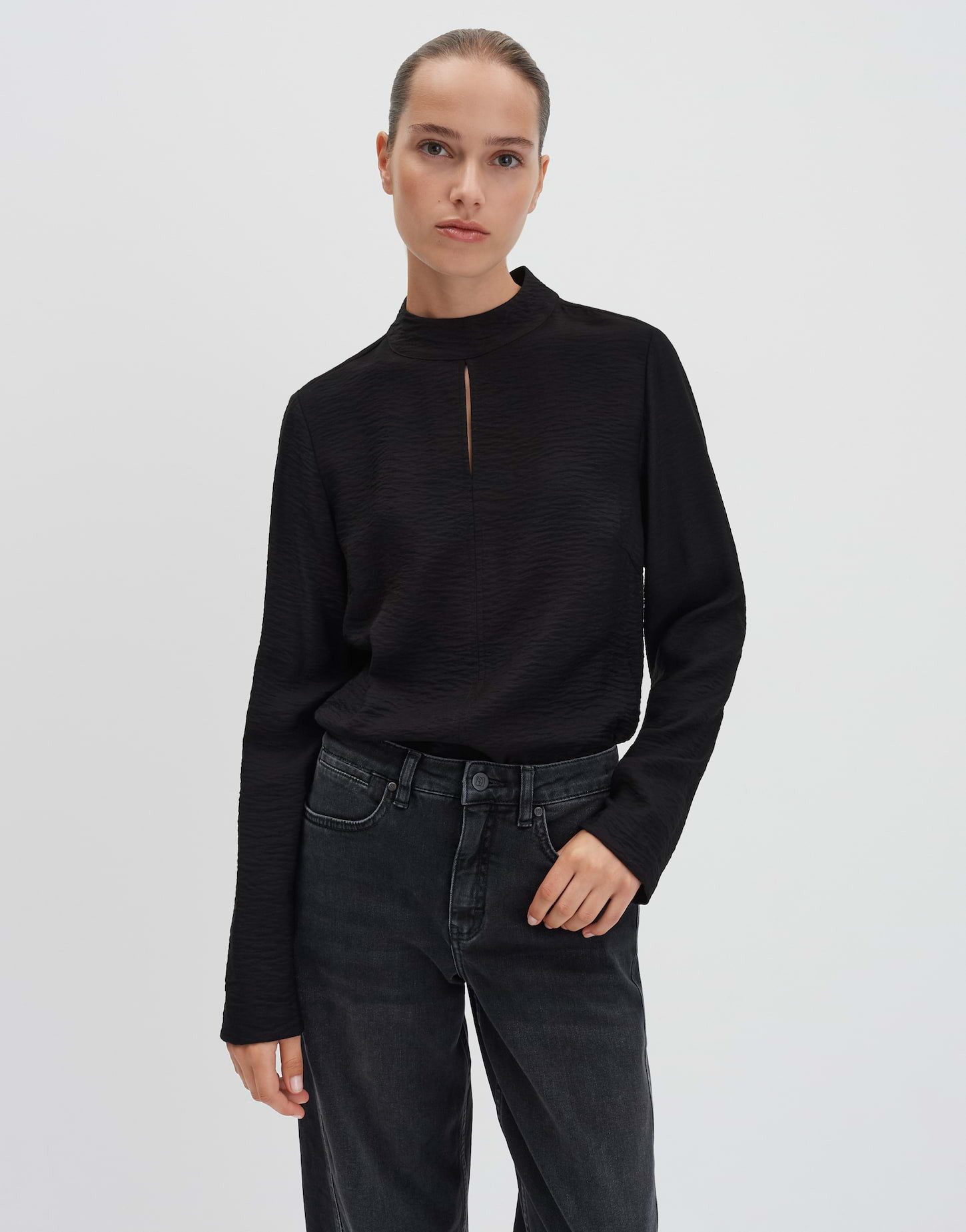 someday Satinbluse ZEUNARA Loose Shirtbluse mit Schlitzdetail günstig online kaufen