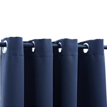 Vorhang Verdunkelungsvorhänge mit Metallösen 2 Stk. Blau 140x245cm, furnicato, (1 St)