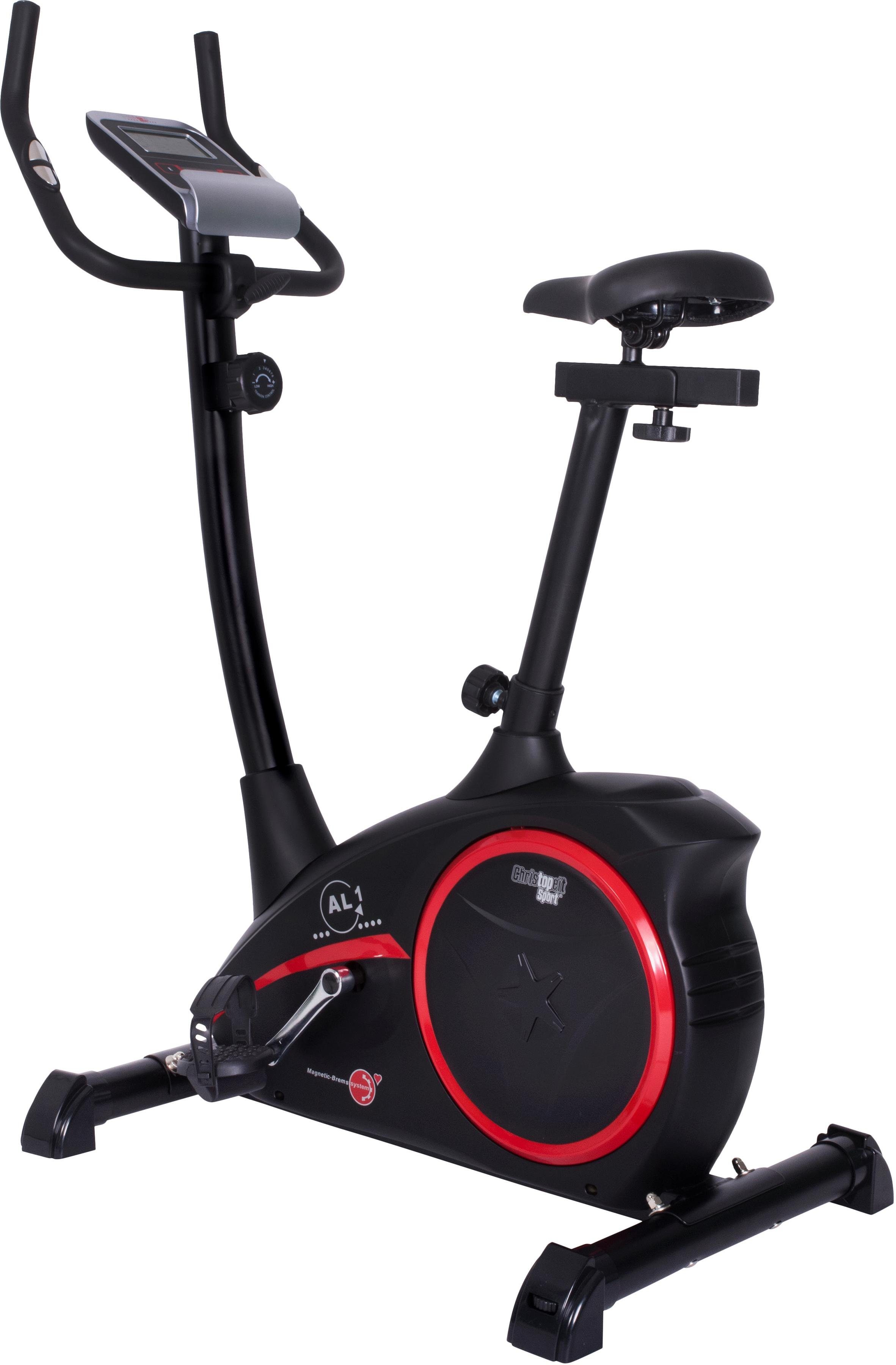 Christopeit Sport® Heimtrainer AL 1 (mit Tablet-Halterung), 150 kg max. Benutzergewicht, Fahrrad, 8 Widerstandsstufen