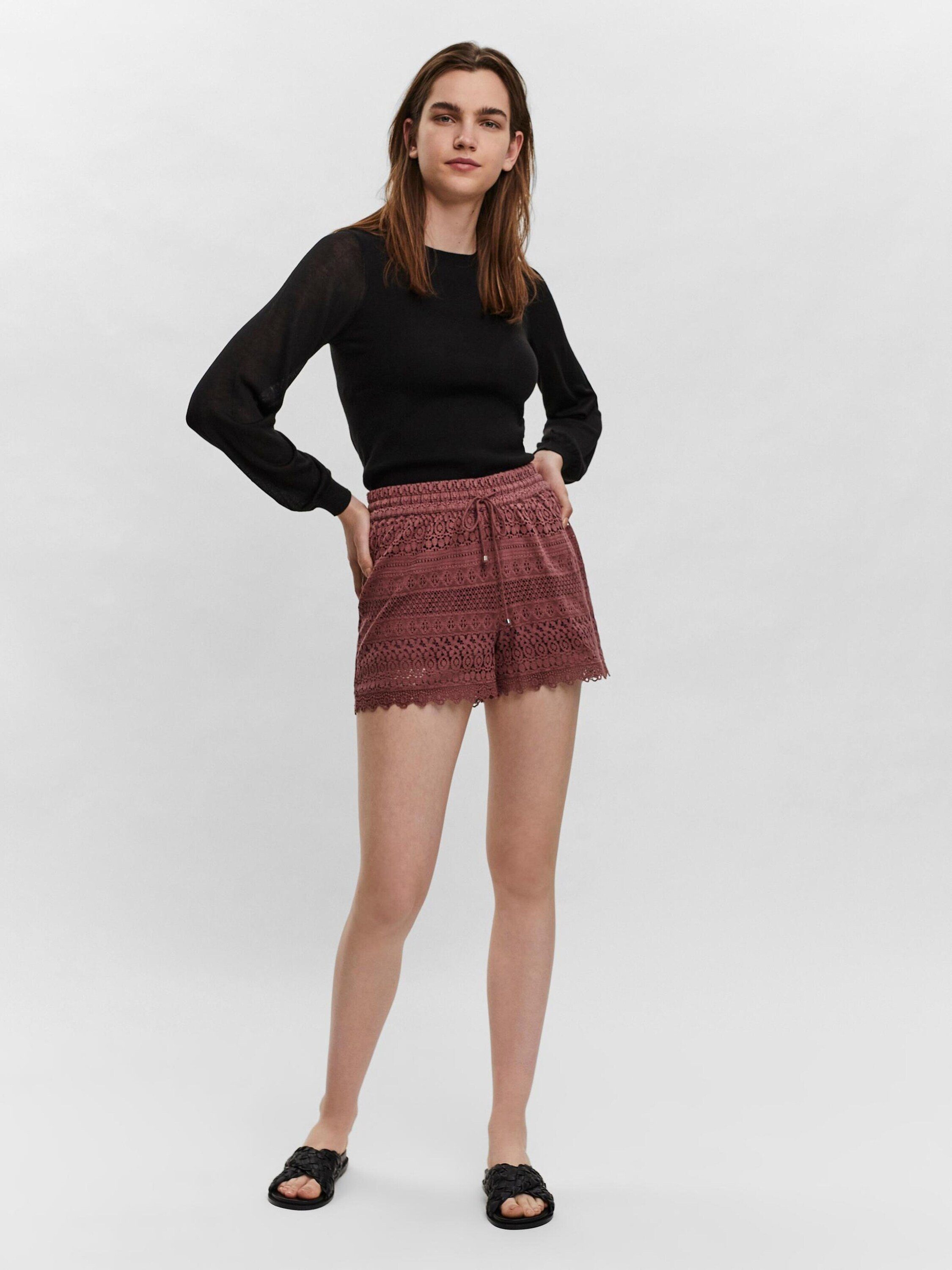 Vero Moda Shorts Honey (1-tlg) Spitze