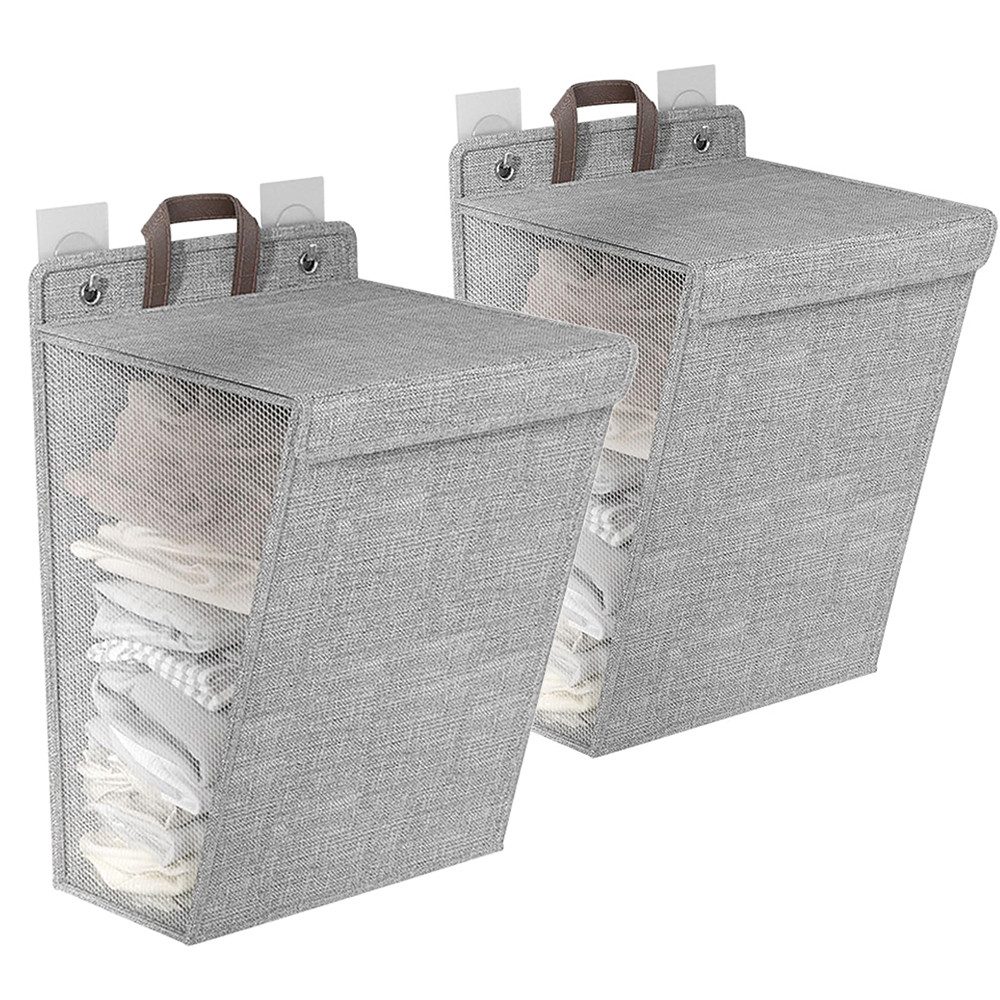 NUODWELL Wäschekorb Wäschekorb Faltbarer mit Deckel und Griff, Wäschesammle günstig online kaufen