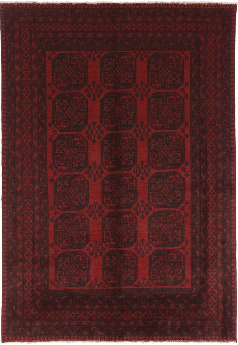 Orientteppich Afghan Akhche 199x285 Handgeknüpfter Orientteppich, Nain Trading, rechteckig, Höhe: 6 mm | Kurzflor-Teppiche