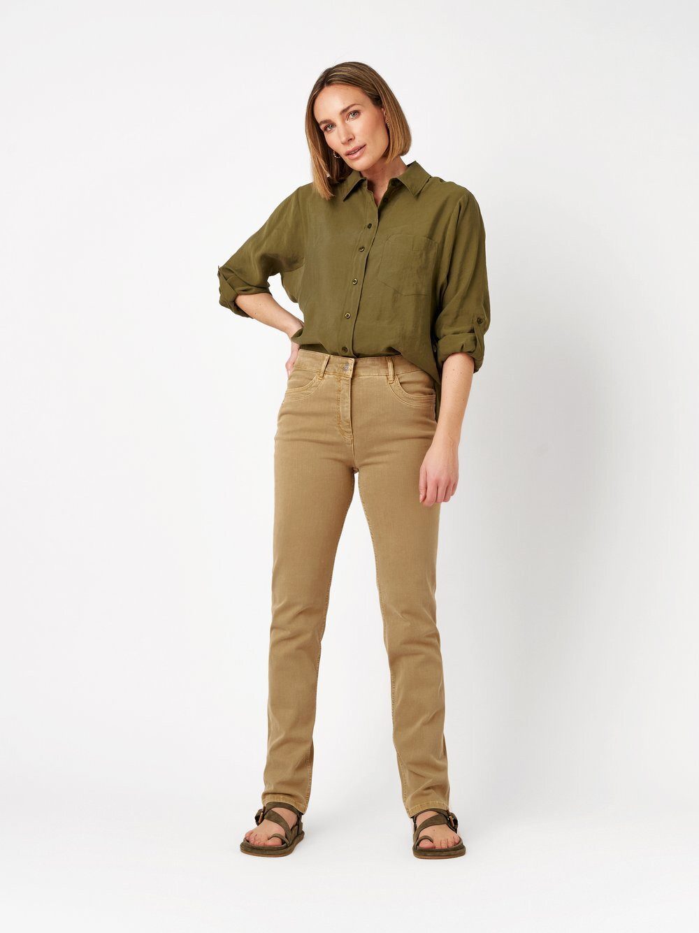TONI Slim-fit-Jeans Be Loved mit hohem Bund