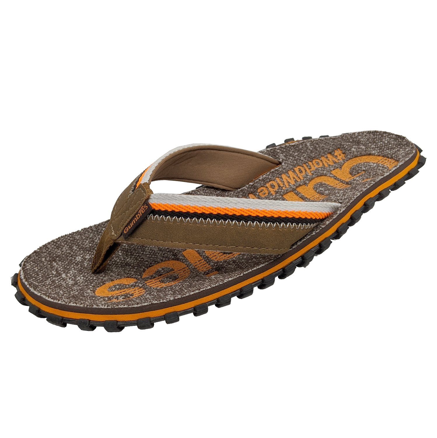 Gumbies Cairns in Orange T-Strap-Zehentrenner aus recycelten Materialien »in farbenfrohen Designs«