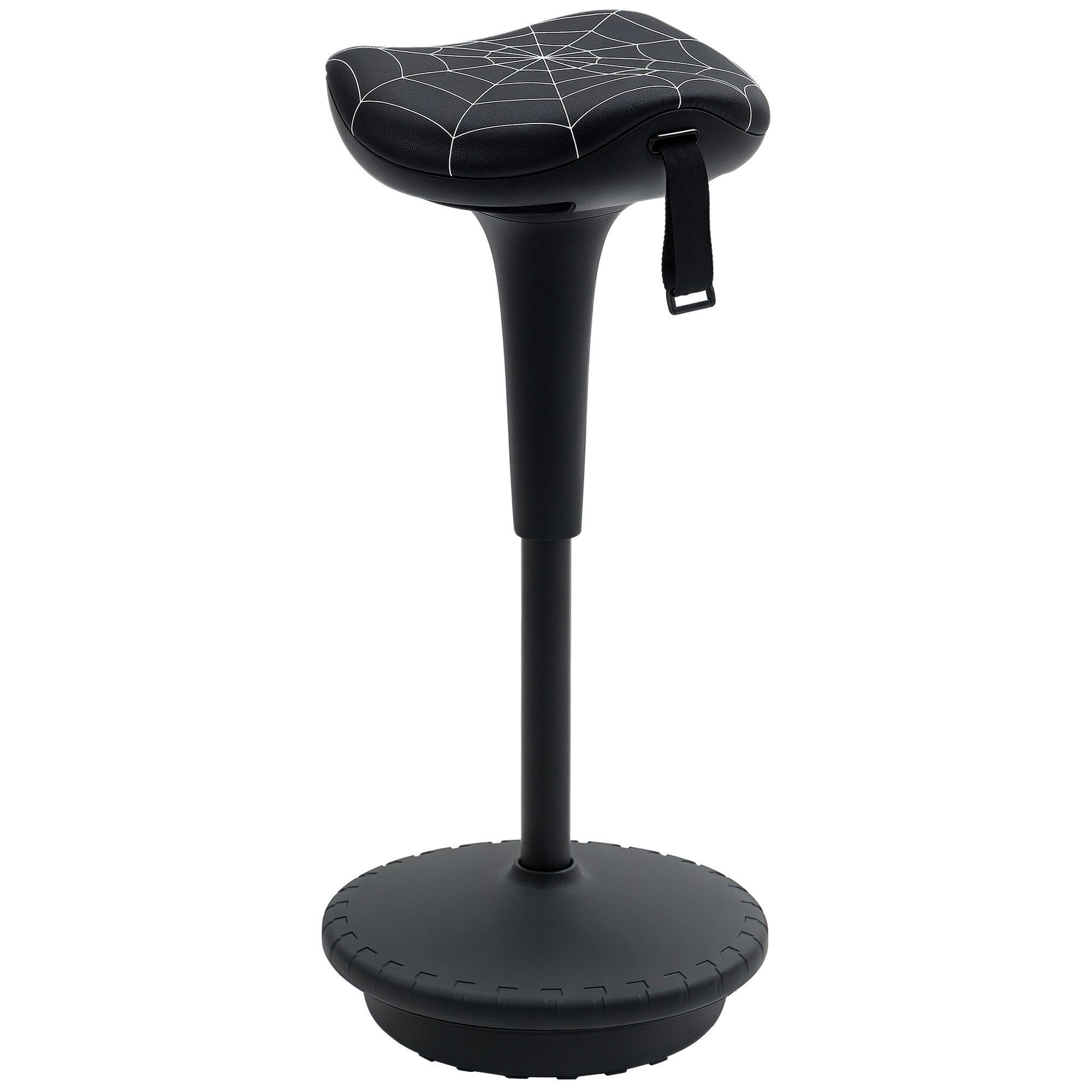 MC Star Drehhocker Bürohocker mit Schwenkfunktion, ergonomischer Hocker (höhenverstellbar 65,5-83,5 cm 120° neigbar Schwarz)