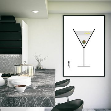 MOTIVISSO Poster Martini im Glas (Bauhaus-Style)