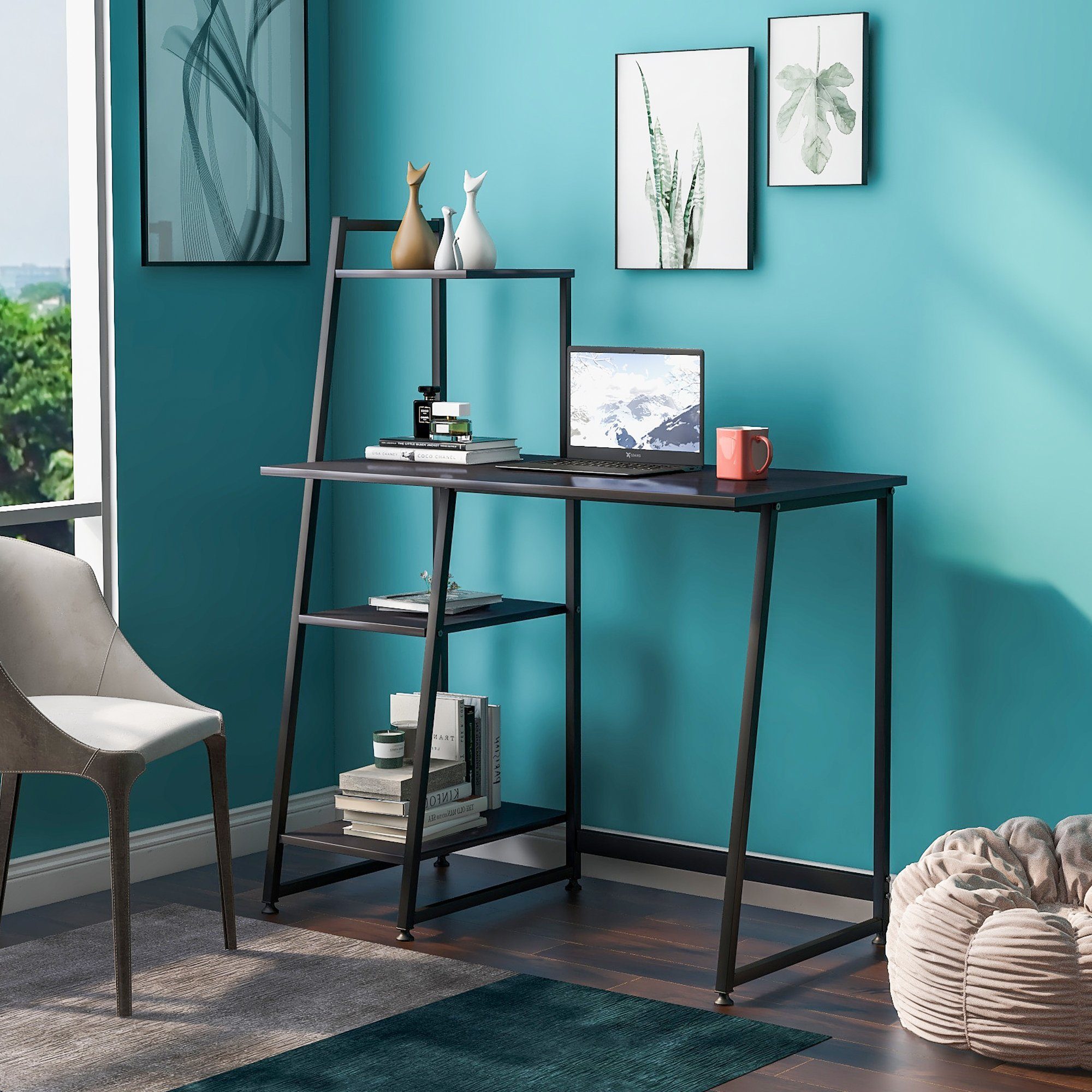 PHOEBE CAT Schreibtisch, Computertisch Bürotisch Arbeitstisch mit