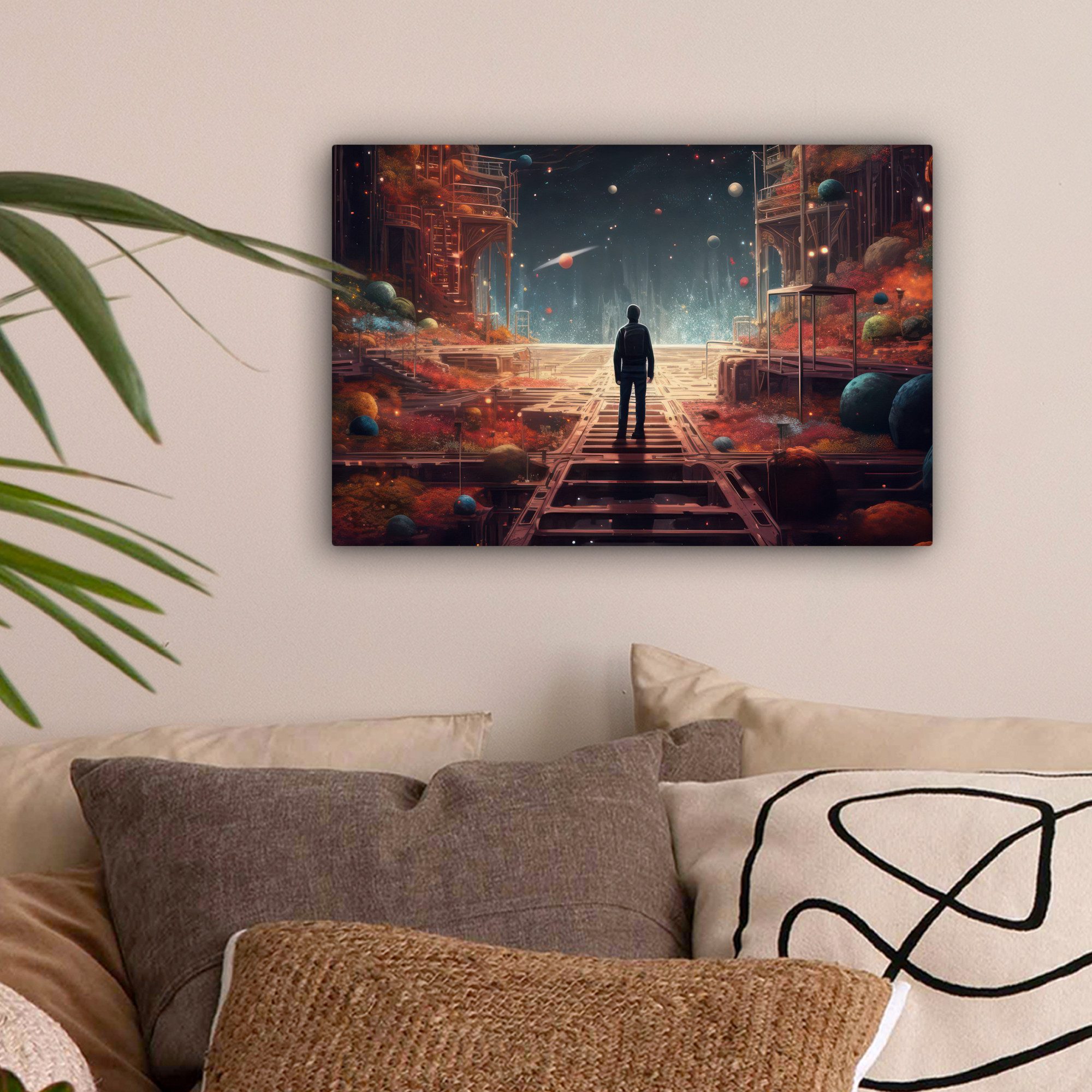 OneMillionCanvasses® Leinwandbild Außerirdisch - Astronaut - günstig online kaufen