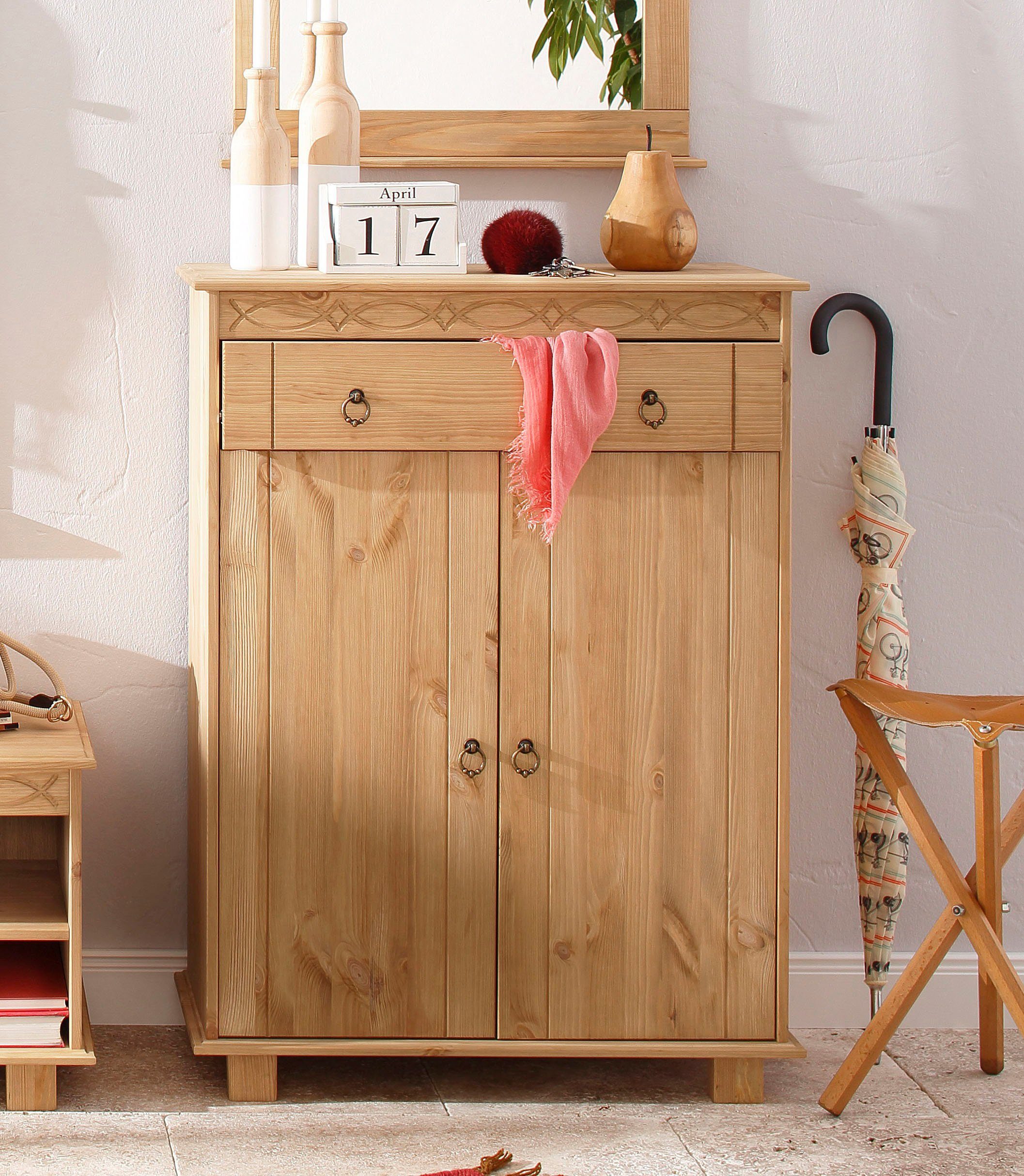 OTTO home Kommode Indra, Sideboard (B/T/H: 74/35/100 cm), aus massiver Kiefer, FSC®-zertifiziert, MADE in EU