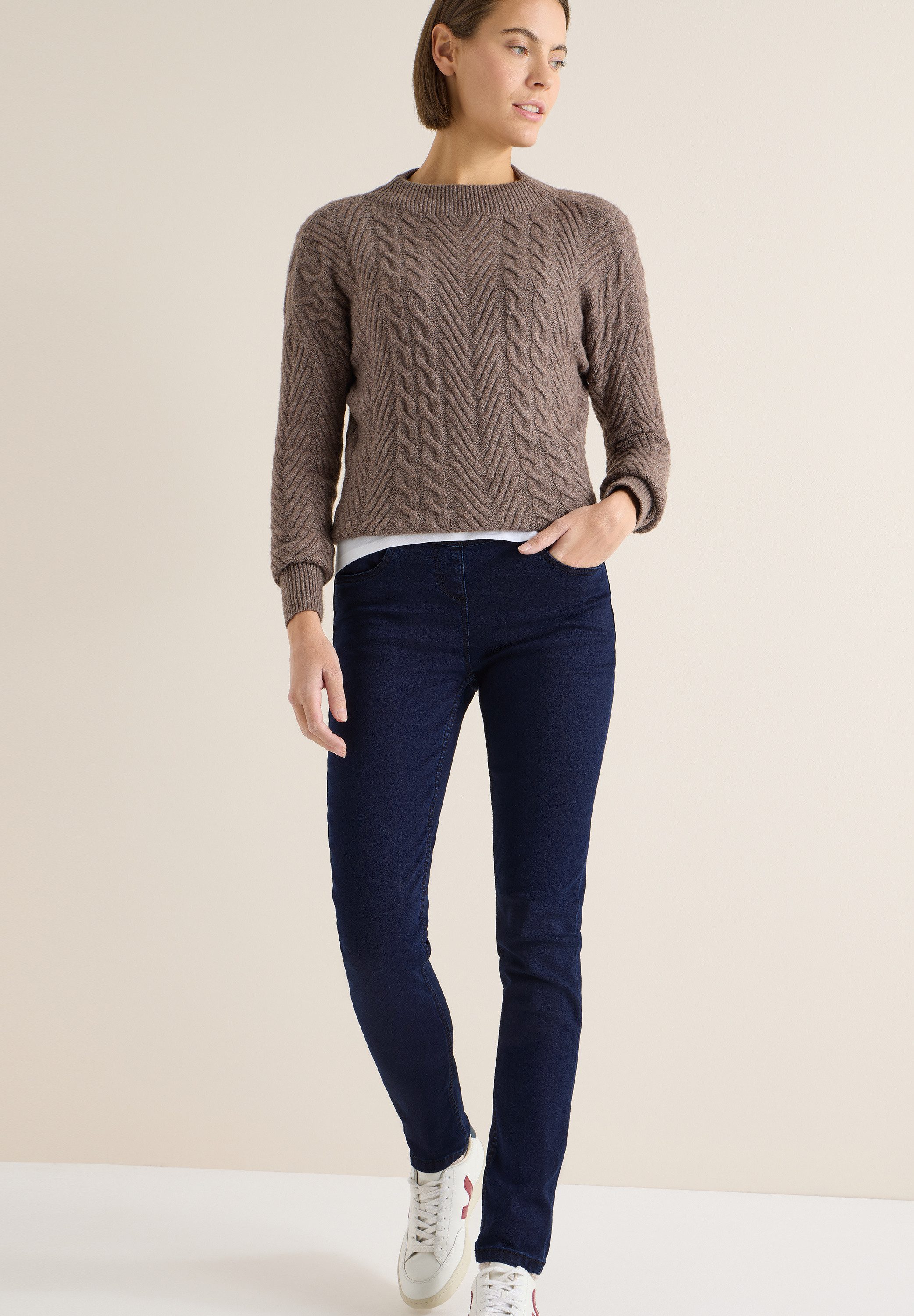 CECIL Skinny-fit-Jeans Style VICKY mit elastichem Bund