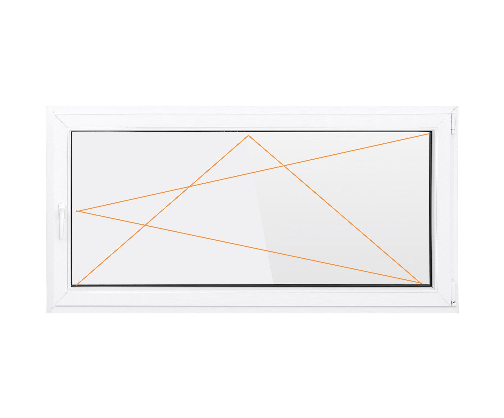 SN DECO GROUP Kellerfenster 1 Flügel Dreh-Kipp 2-fach Verglasung weiß 70 mm Profil, (Set), RC2 Sicherheitsbeschlag, Hochwertiges 5-Kammer-Profil