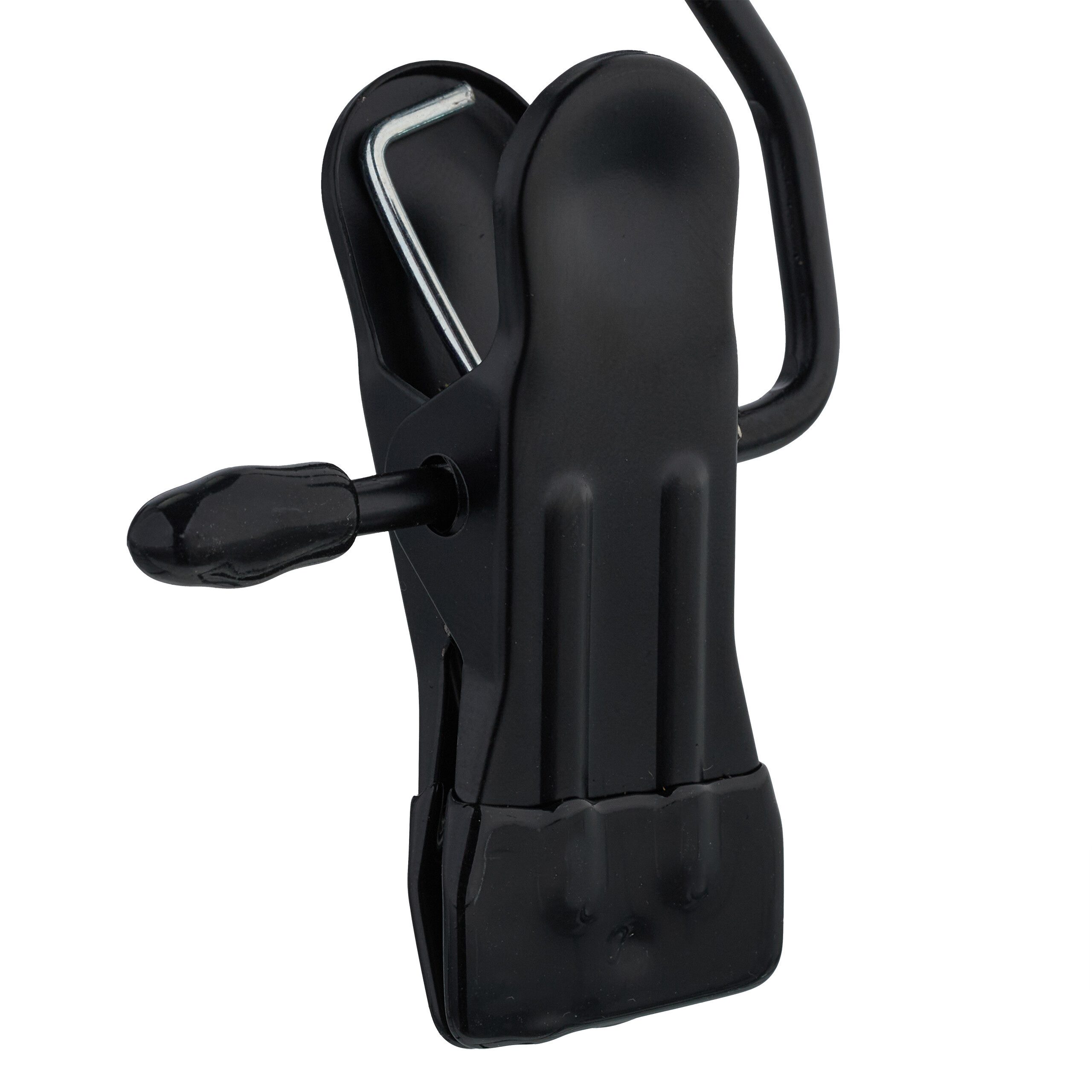 relaxdays Kleiderbügel Drehbare Stiefelklammern im 25er Set, (25-tlg), schwarz – Bild 5 von 5