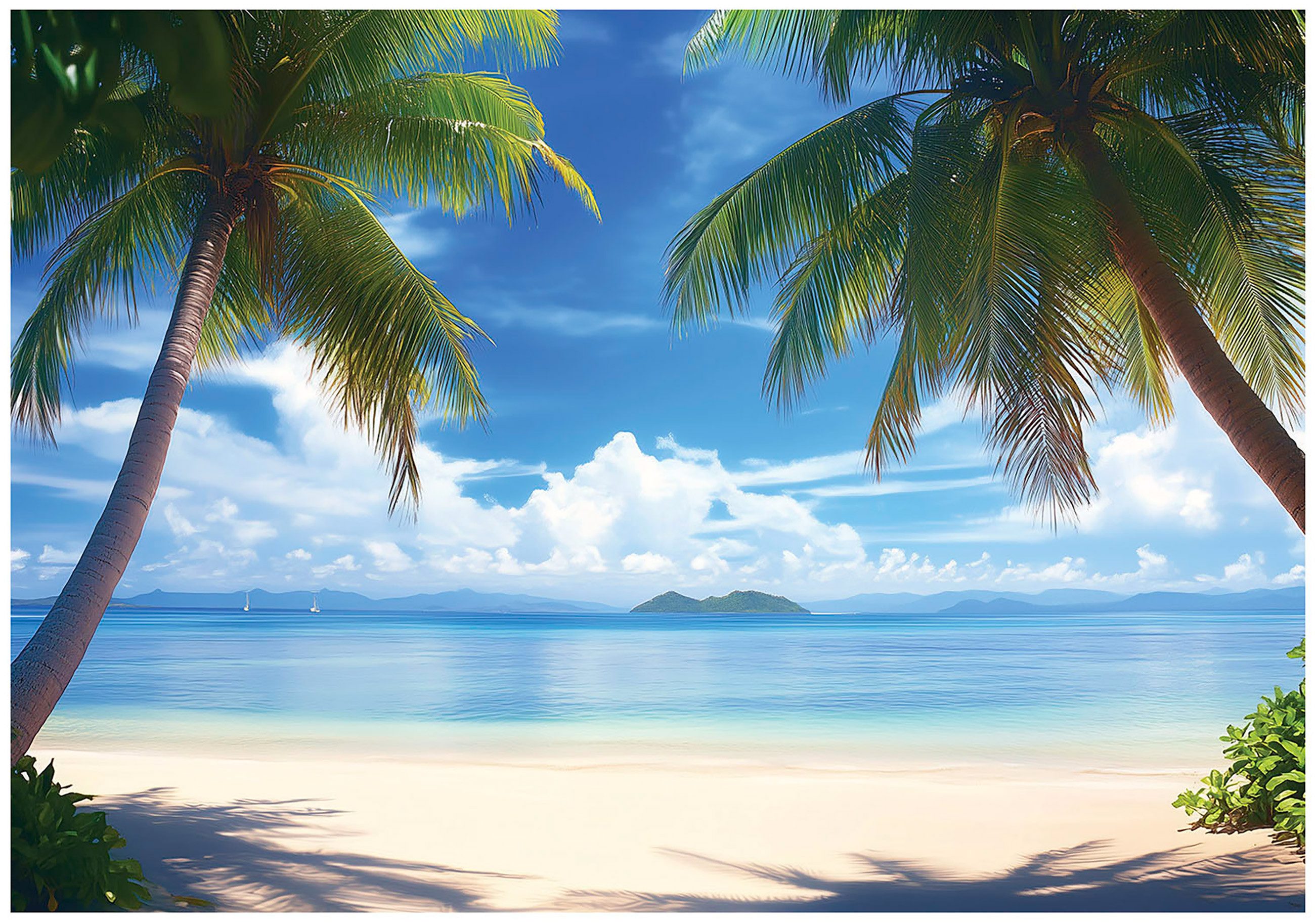 Wallarena Fototapete Strand Meer Palmen Vlies Tapete Wohnzimmer Schlafzimme günstig online kaufen